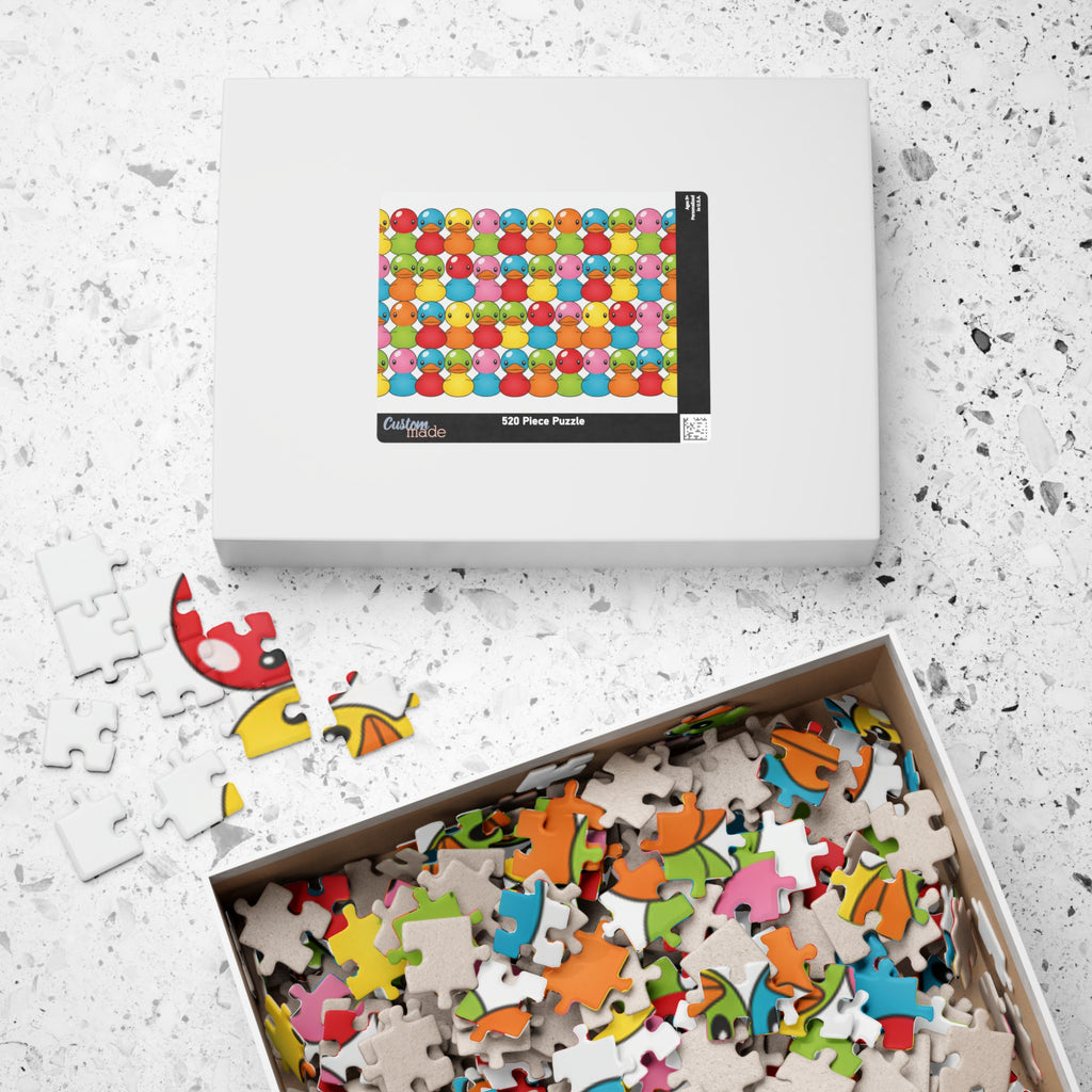 Colorful Cute Rubber Duck Pattern Jigsaw Puzzle —