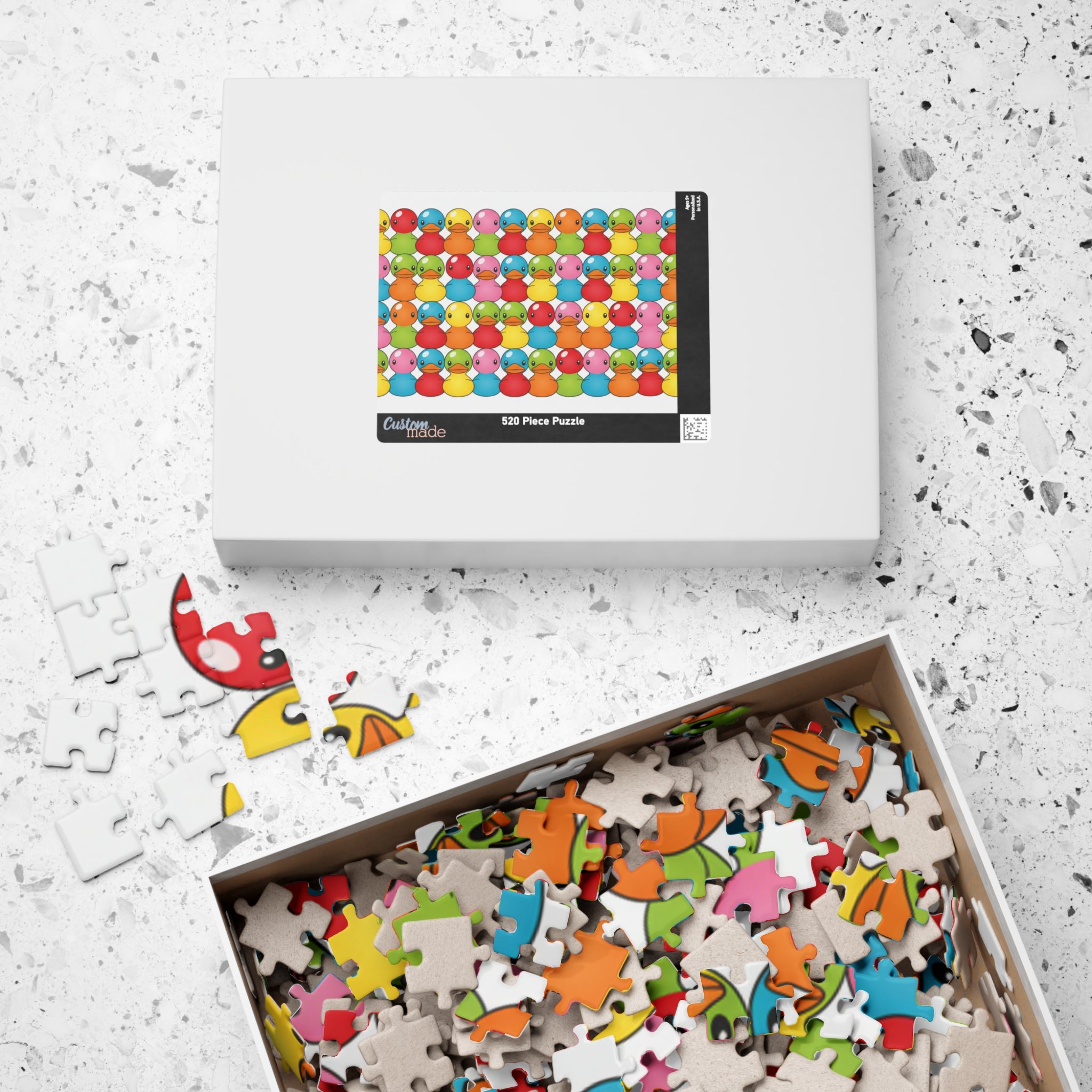 Colorful Cute Rubber Duck Pattern Jigsaw Puzzle —