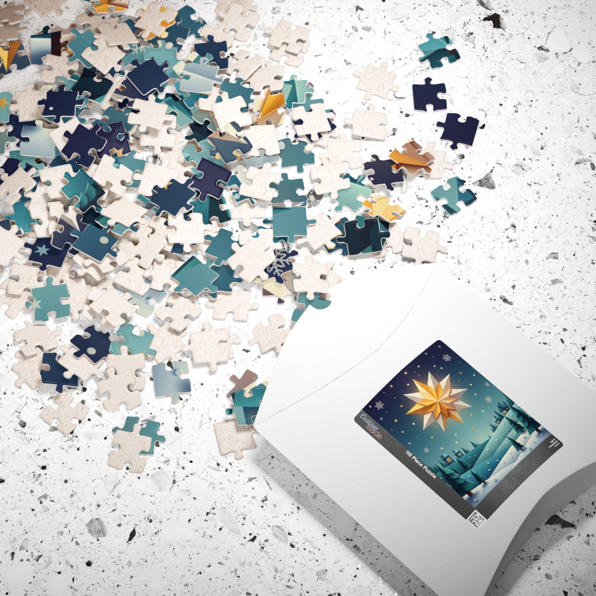 Starry Winter Night Puzzle — Scenic Christmas Jigsaw (110–1014 pcs)