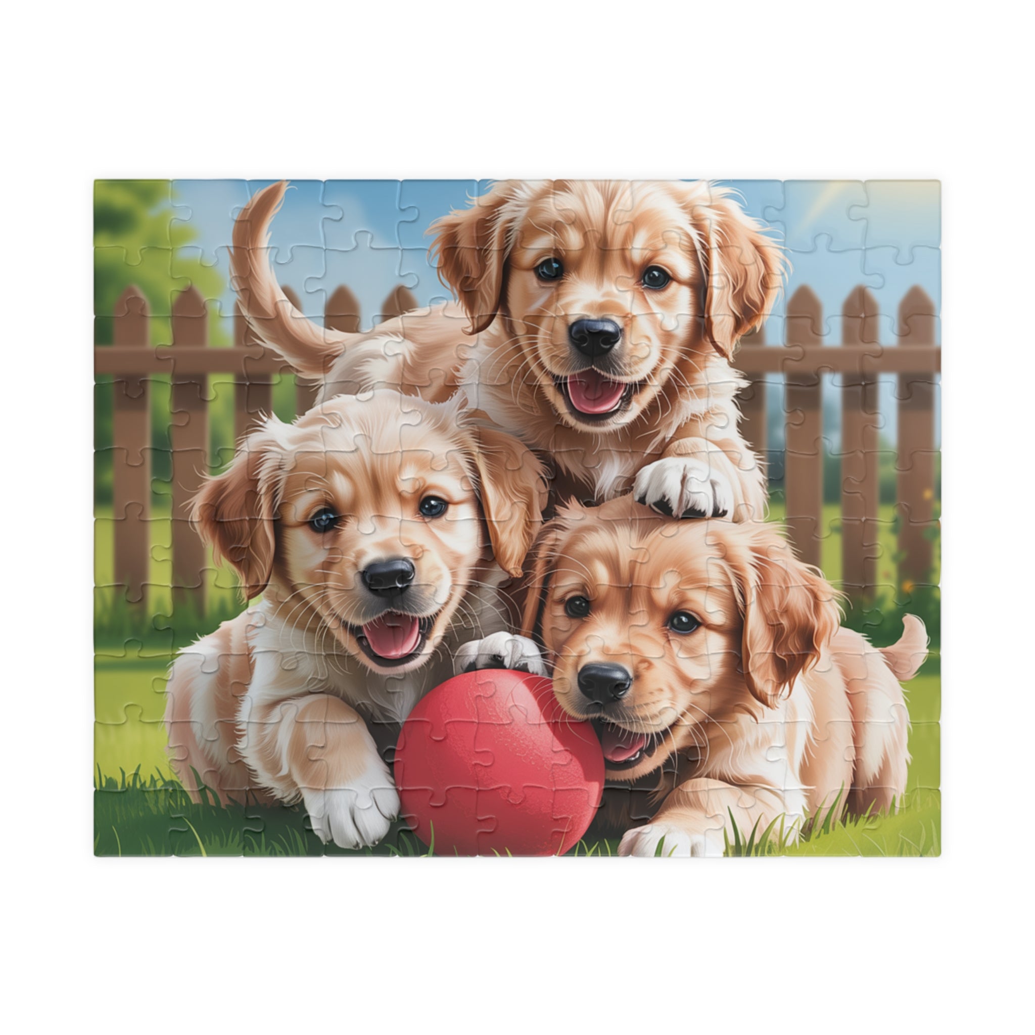 Adorable Puppy Puzzle for Dog Lovers, Family Fun Activity, Custom Pet Gift, Kids Educational Toy, Unique Home Decor