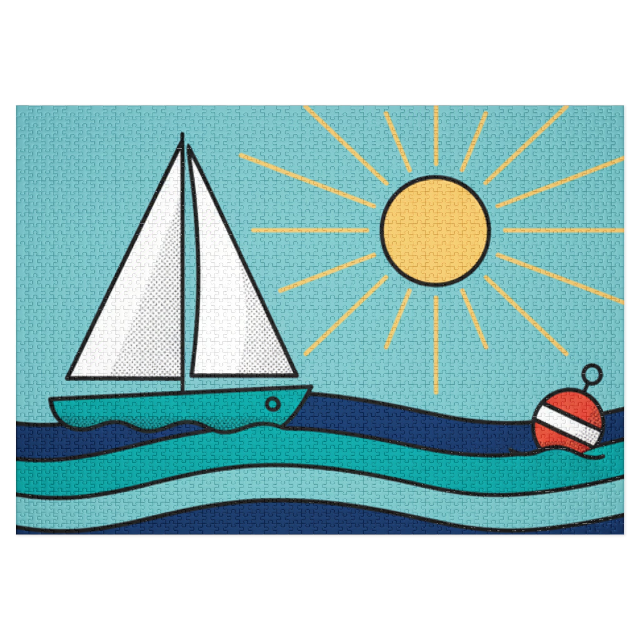 Sailboat Summer Jigsaw Puzzle (Tin Gift Box)