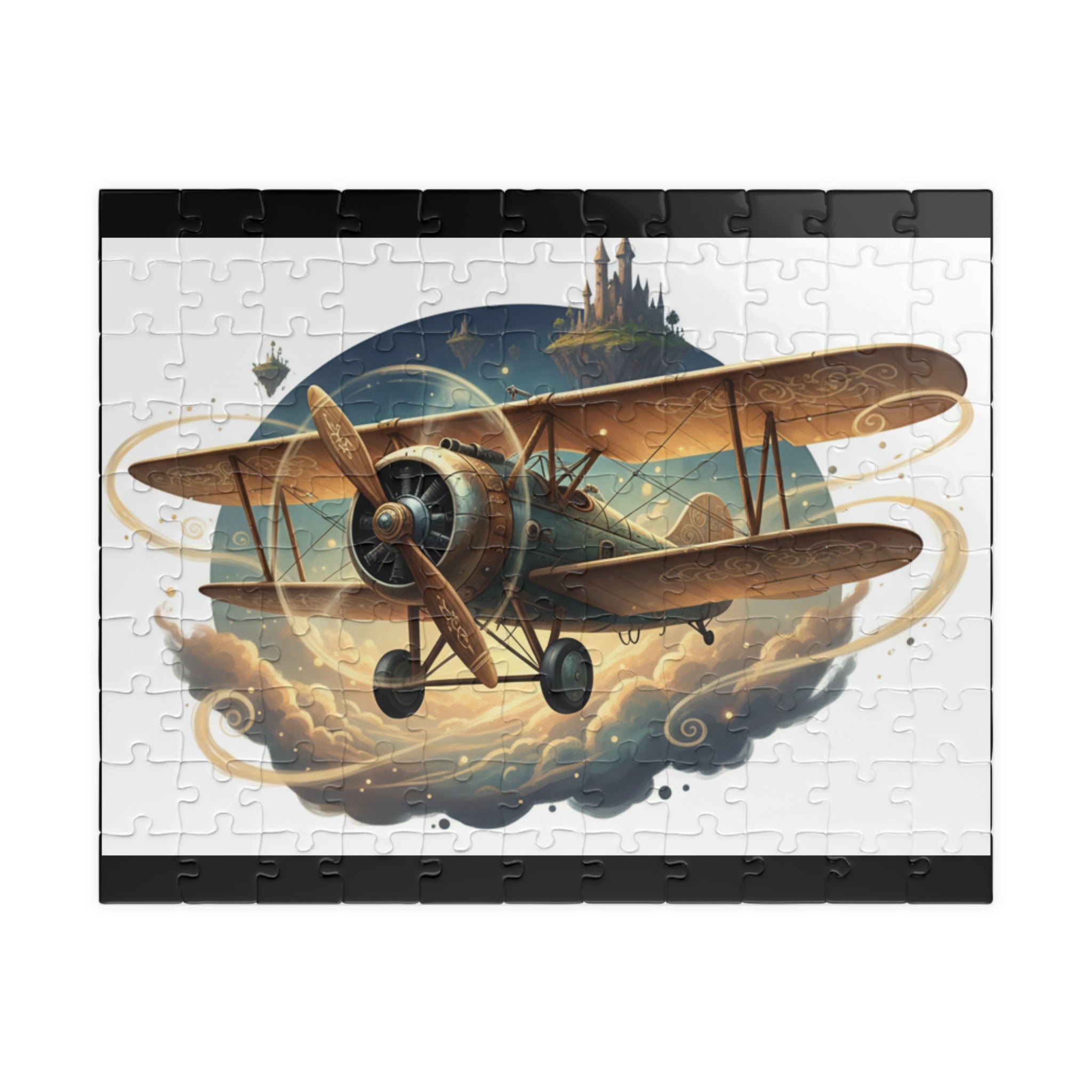Vintage Biplane Jigsaw Puzzle — Retro Airplane Art for Aviation Lovers (110–1014 pcs)