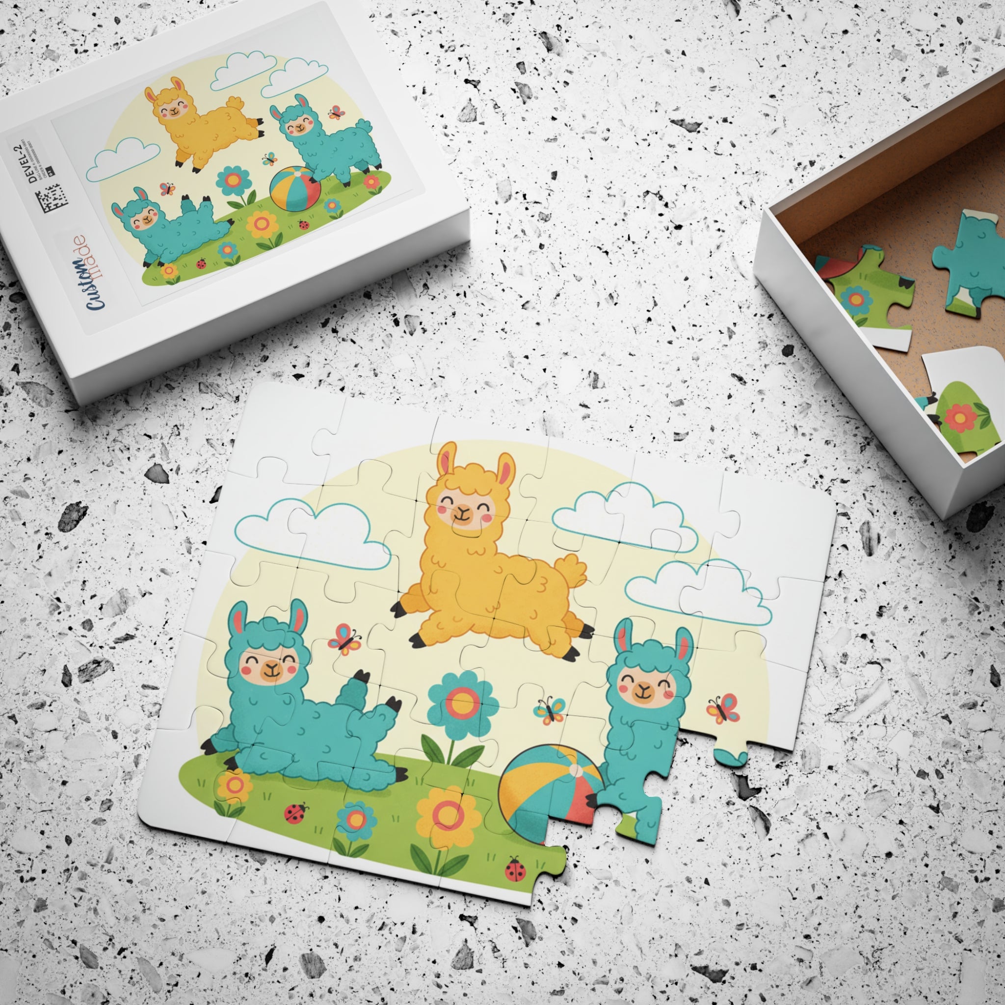 Kids Llama Puzzle — 30-Piece Toddler Jigsaw, Cute Alpaca Playroom Puzzle