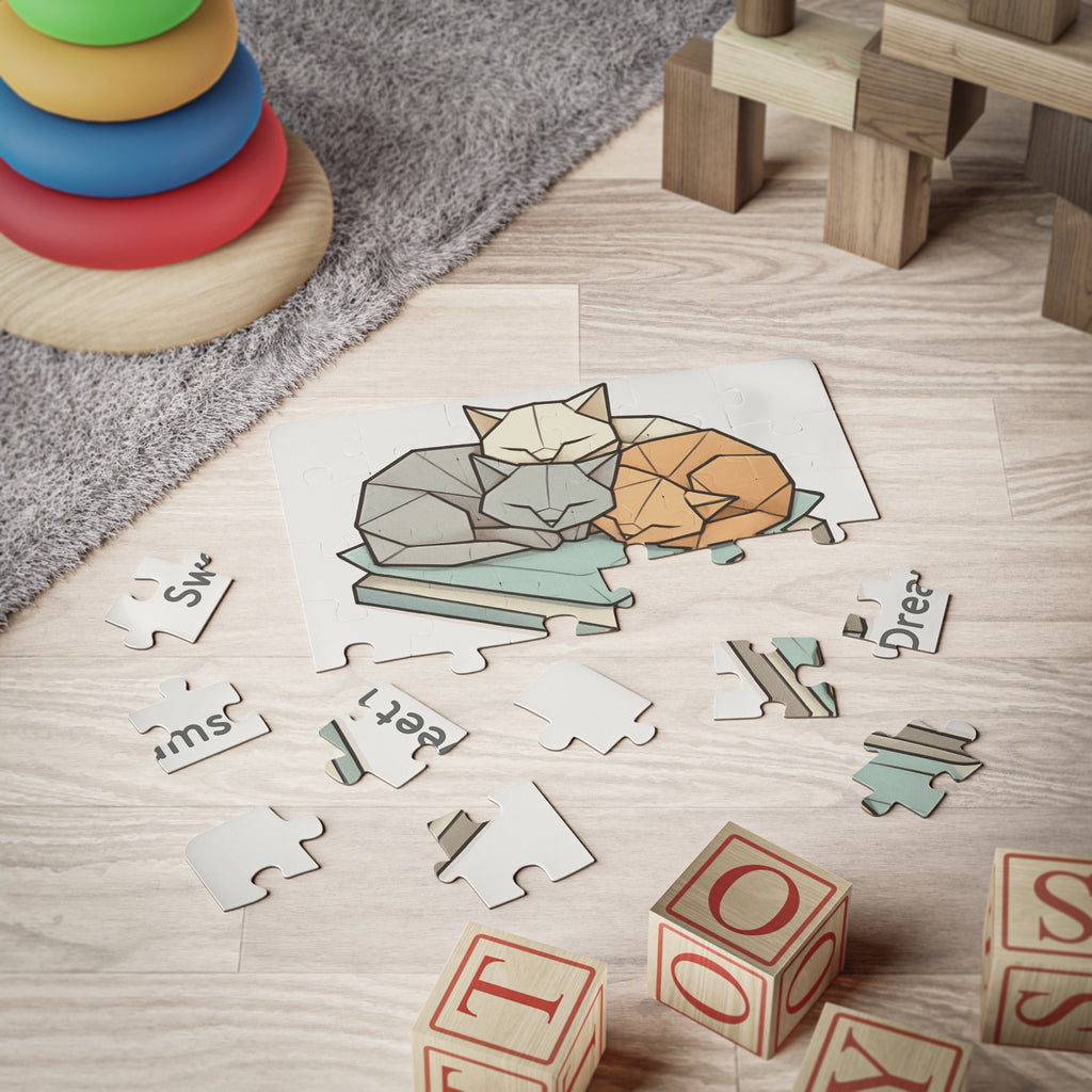Sleepy Kitties Puzzle — Kids 30-Piece "Sweet Dreams" Sleeping Cats