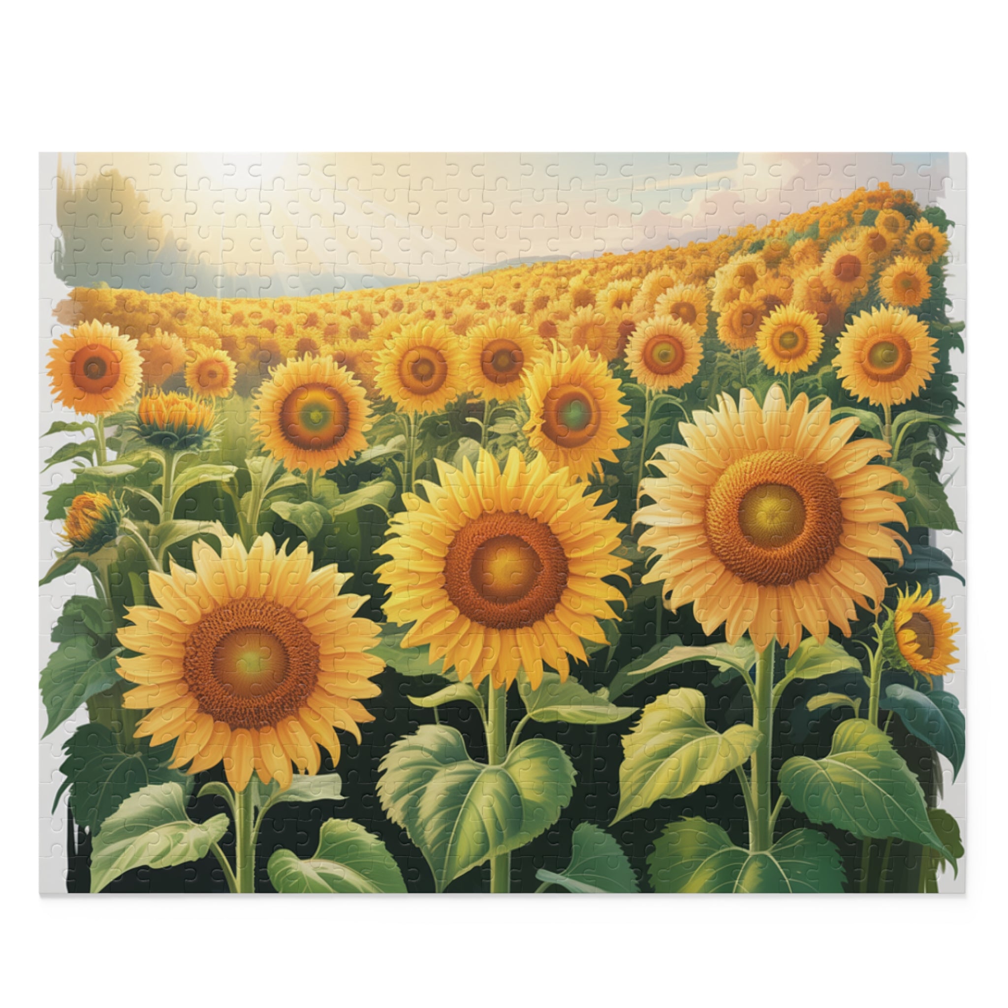 Sunflower Field Puzzle —  (Bright Yellow Floral Scene)
