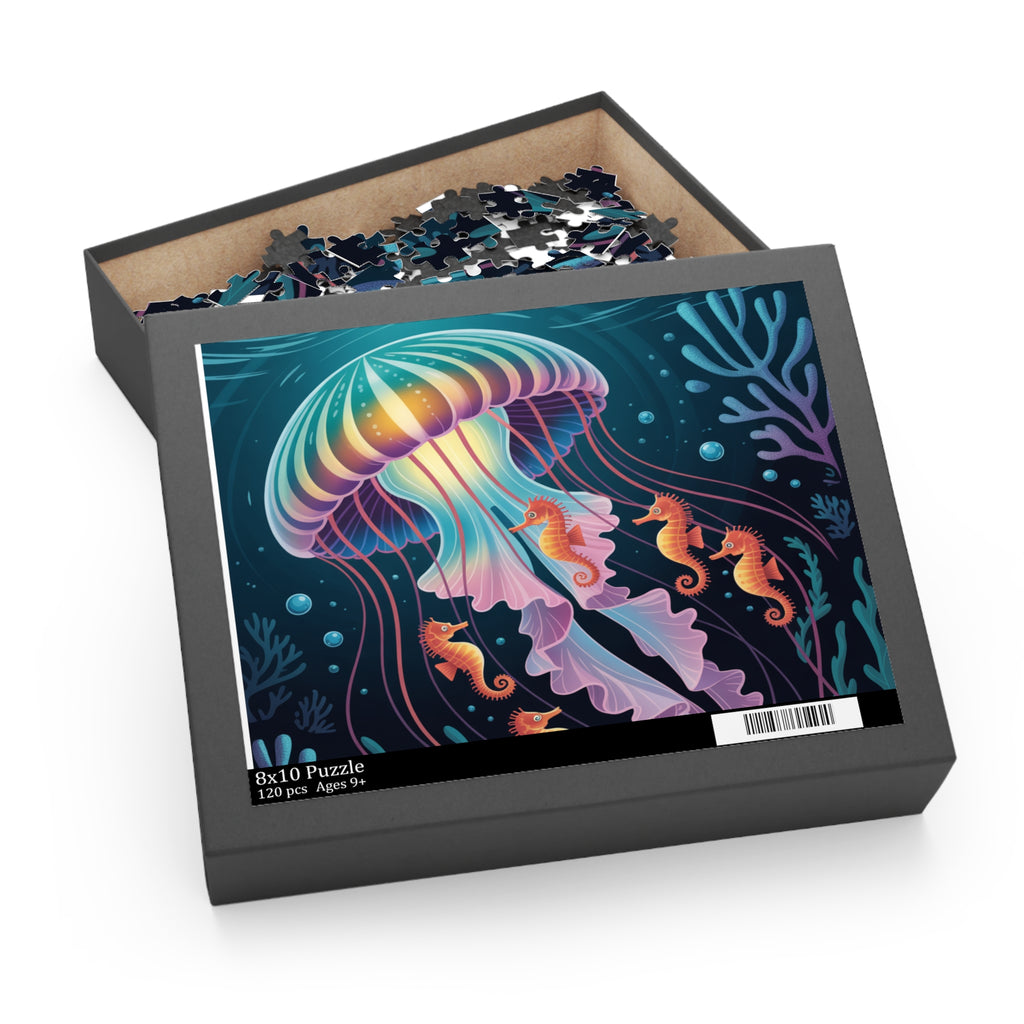 Underwater Adventure Puzzle - 120/252/500-Piece, Sea Life Decor, Family Fun Entertainment, Ocean-Themed Activity