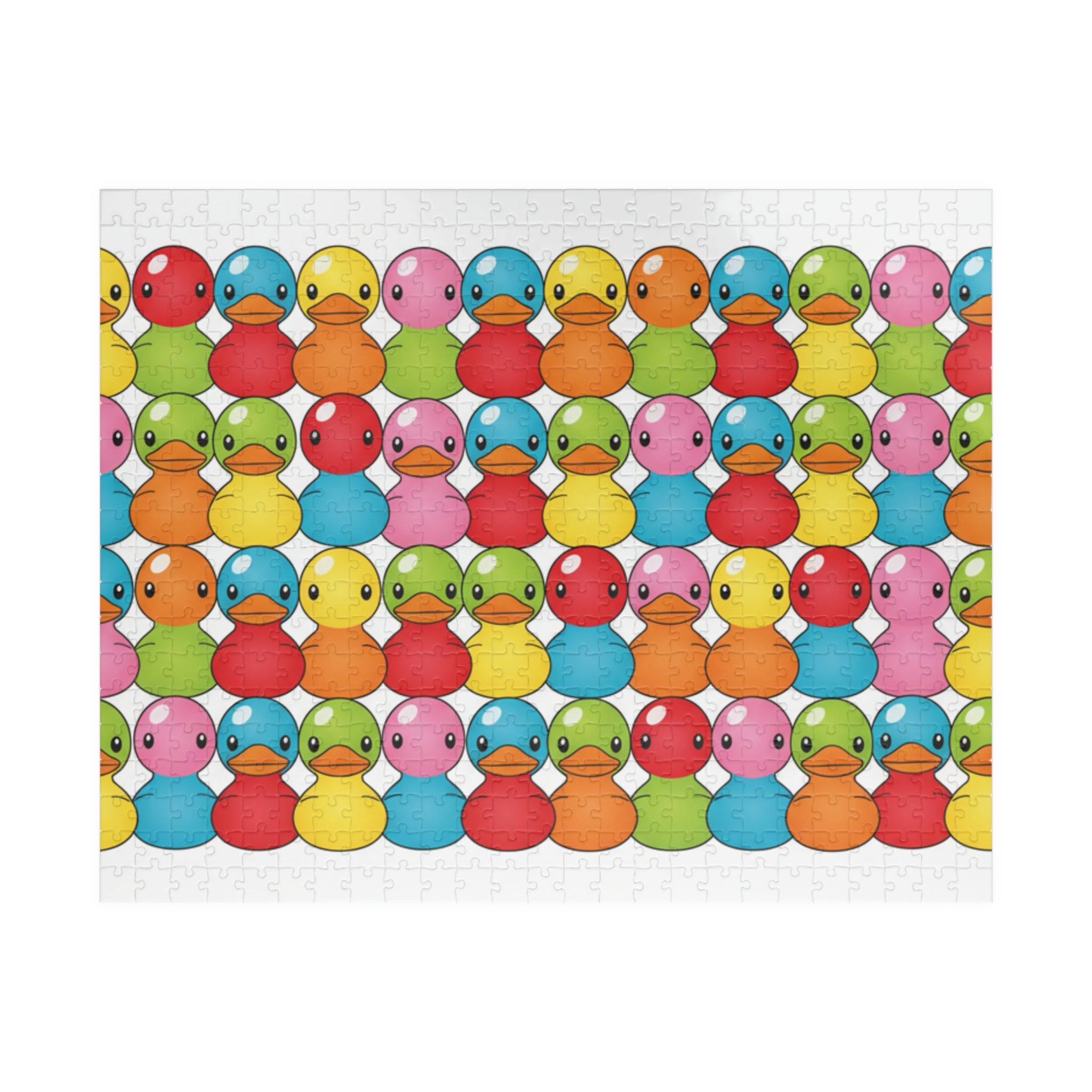 Colorful Cute Rubber Duck Pattern Jigsaw Puzzle —