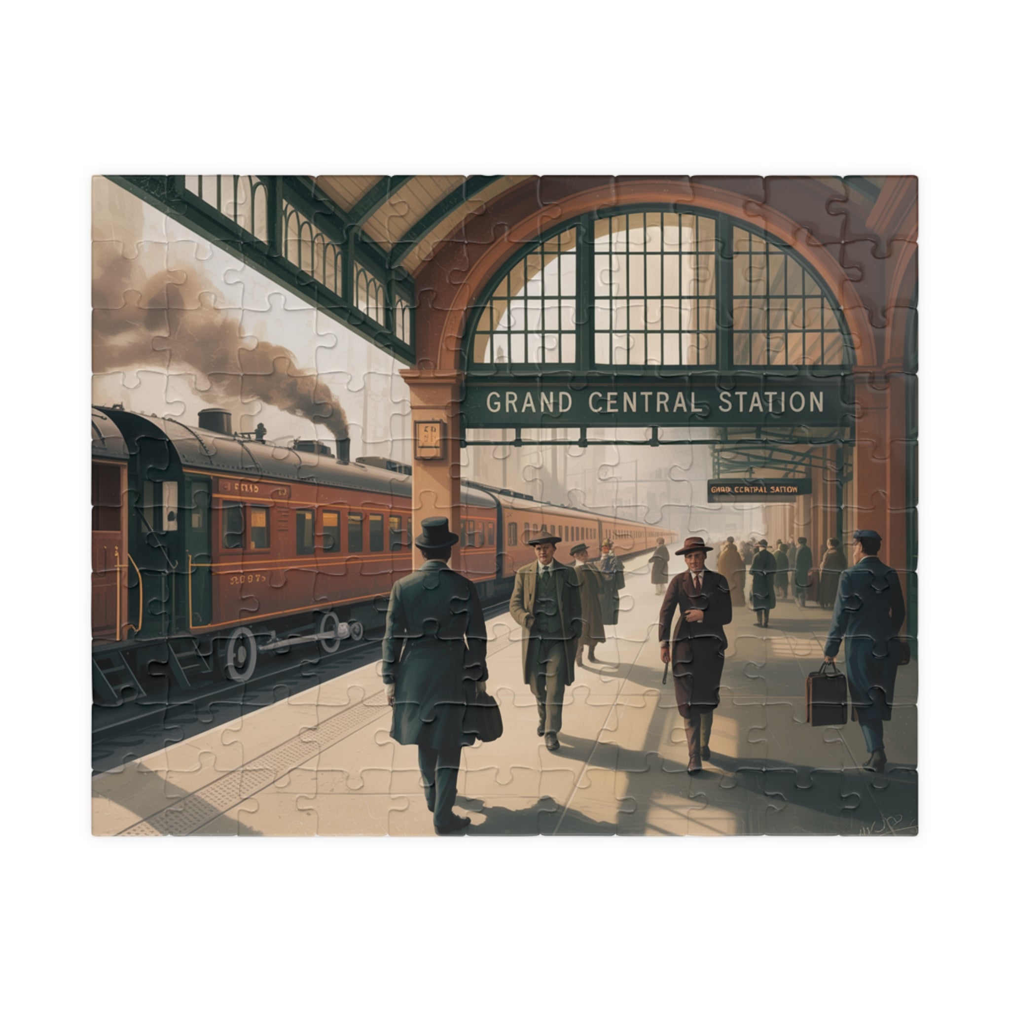 Vintage Grand Central Station Puzzle | 110, 252, 520, 1014-piece | Train Lovers Gift, Family Activity, Home Decor