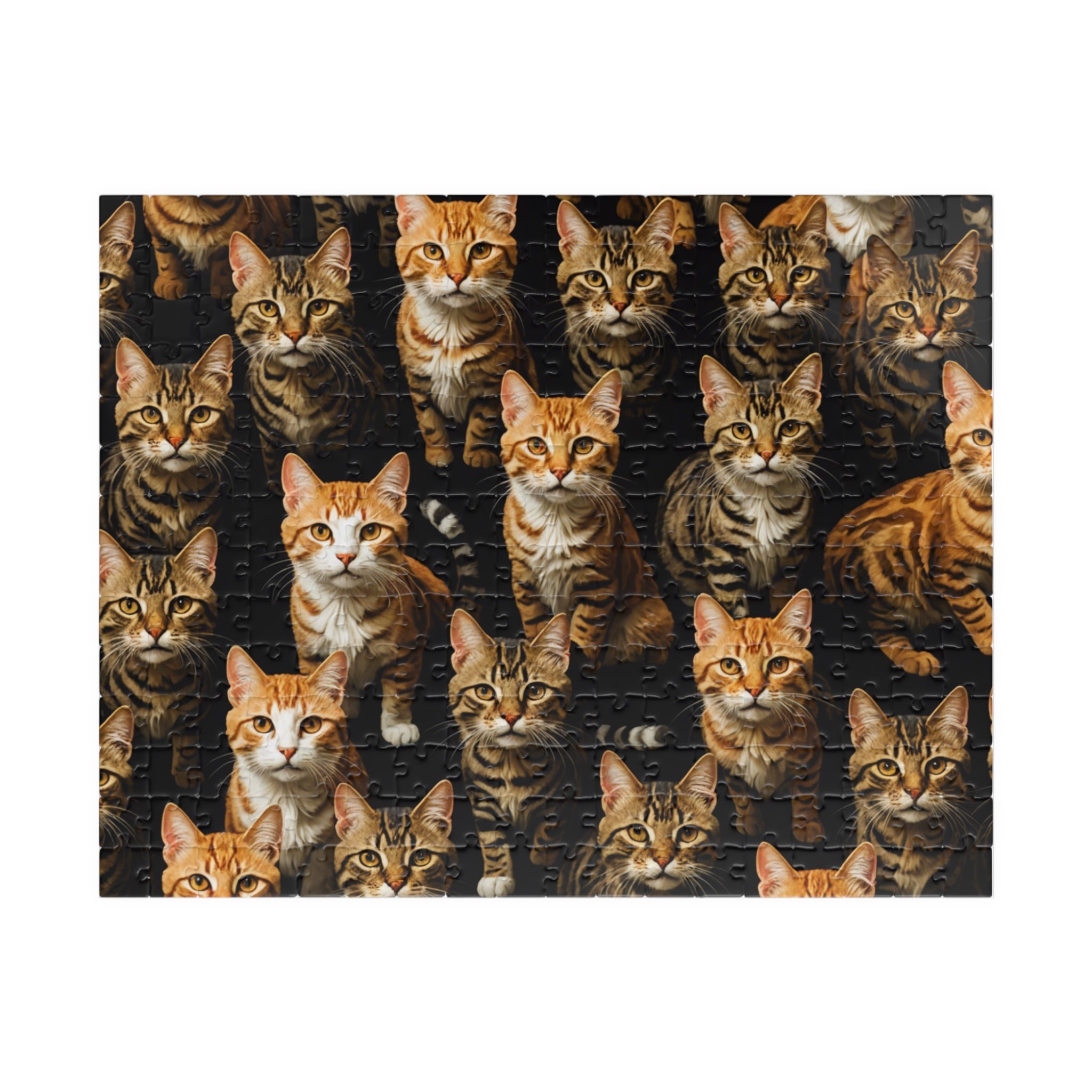 Cat Mosaic Jigsaw Puzzle — Orange Tabby Pattern