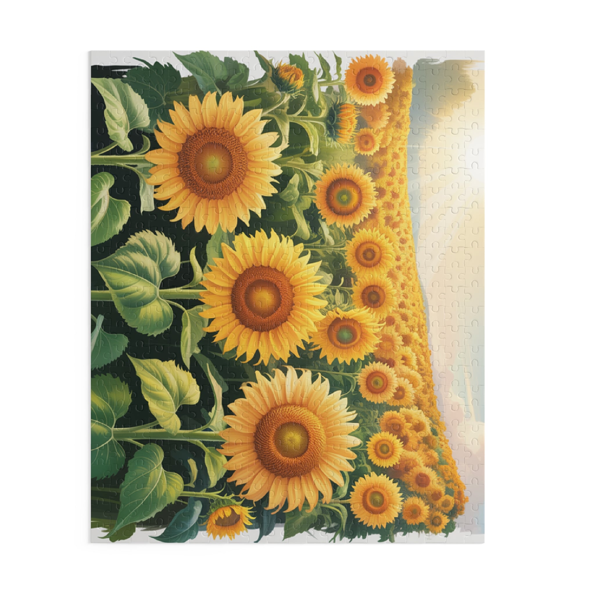 Sunflower Field Puzzle —  (Bright Yellow Floral Scene)