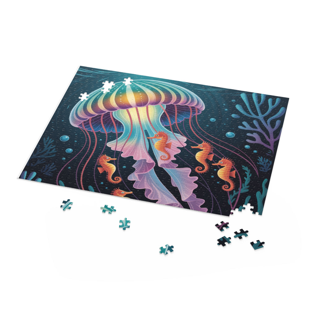 Underwater Adventure Puzzle - 120/252/500-Piece, Sea Life Decor, Family Fun Entertainment, Ocean-Themed Activity
