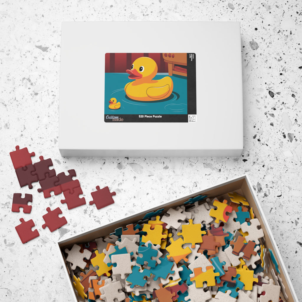 Cute Rubber Duck Puzzle for Kids, Fun Family Activity, Baby Shower Gift, Educational Toy, 110-1014 Piece Options