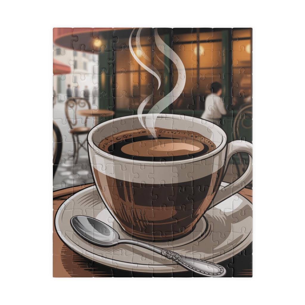 Coffee Shop Puzzle – 110, 252, 520, 1014-piece, Cozy Home Décor, Relaxing Gift for Coffee Lovers, Family Activity, Unique Café Art