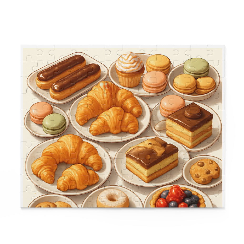 Bakery Pastries Puzzle — Croissants, Macarons & Desserts Jigsaw