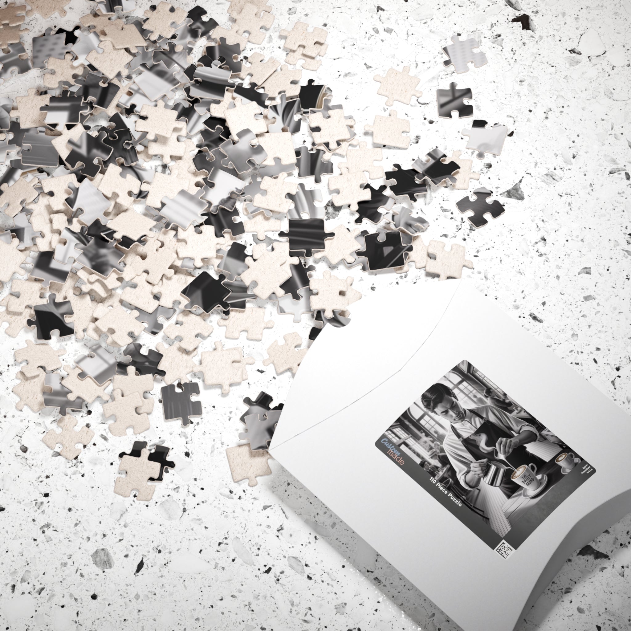 Coffee Shop Puzzle - Daily Grind Atmosphere, Perfect Gift for Coffee Lovers, Family Fun Activity, Home Decor, Cozy Vibes, Puzzle Enthusiasts