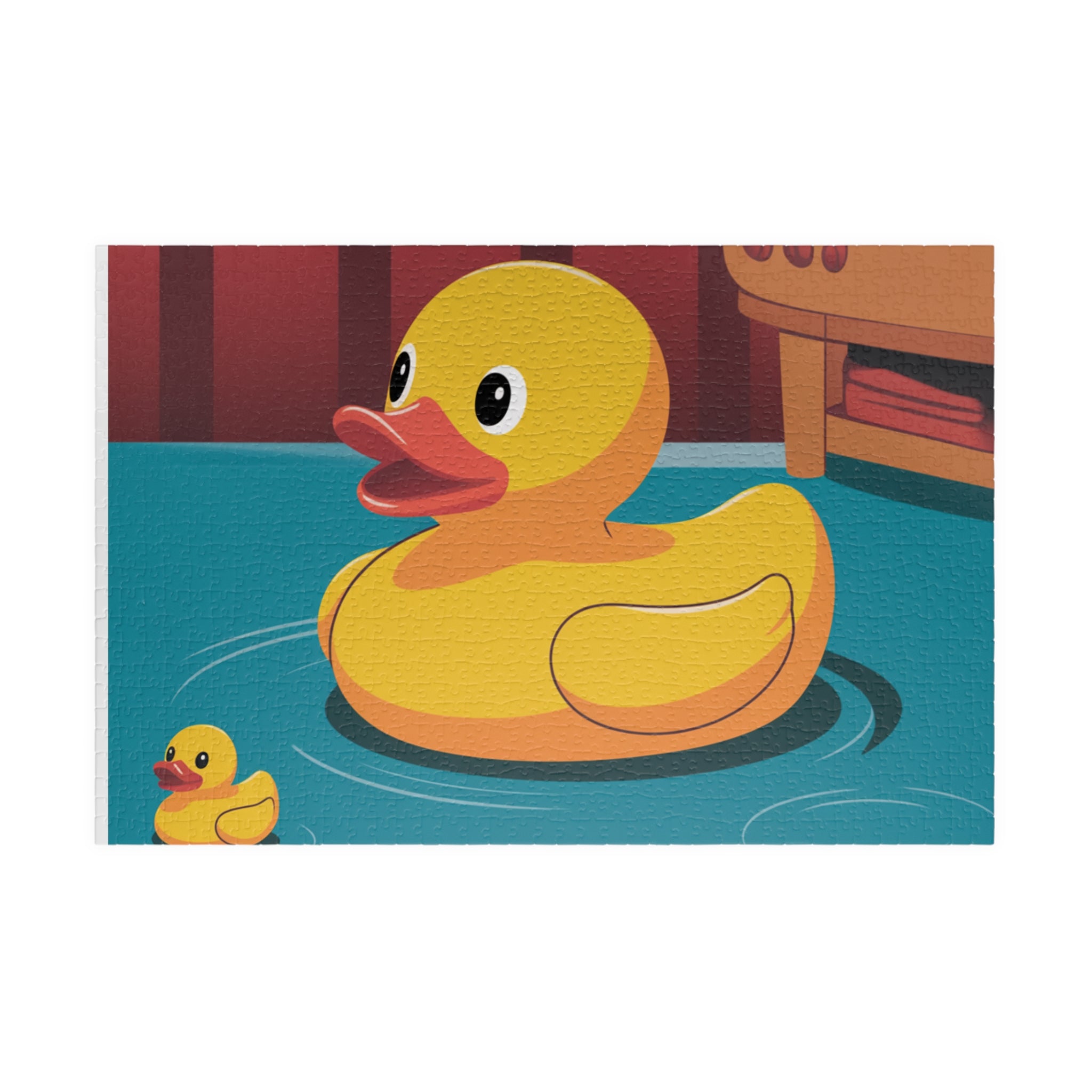 Cute Rubber Duck Puzzle for Kids, Fun Family Activity, Baby Shower Gift, Educational Toy, 110-1014 Piece Options