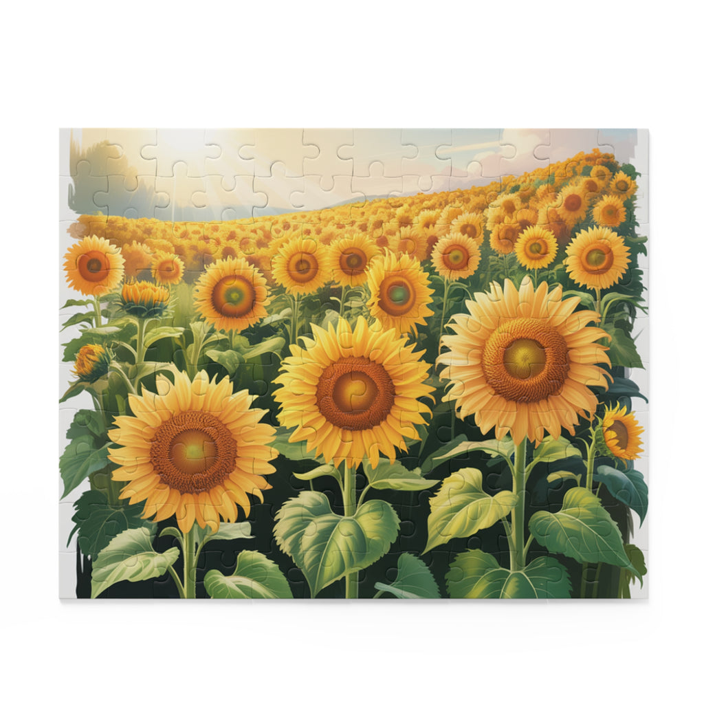 Sunflower Field Puzzle —  (Bright Yellow Floral Scene)