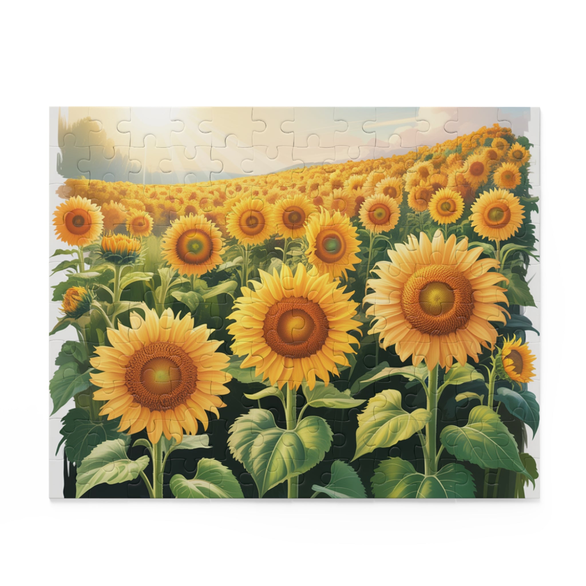 Sunflower Field Puzzle —  (Bright Yellow Floral Scene)