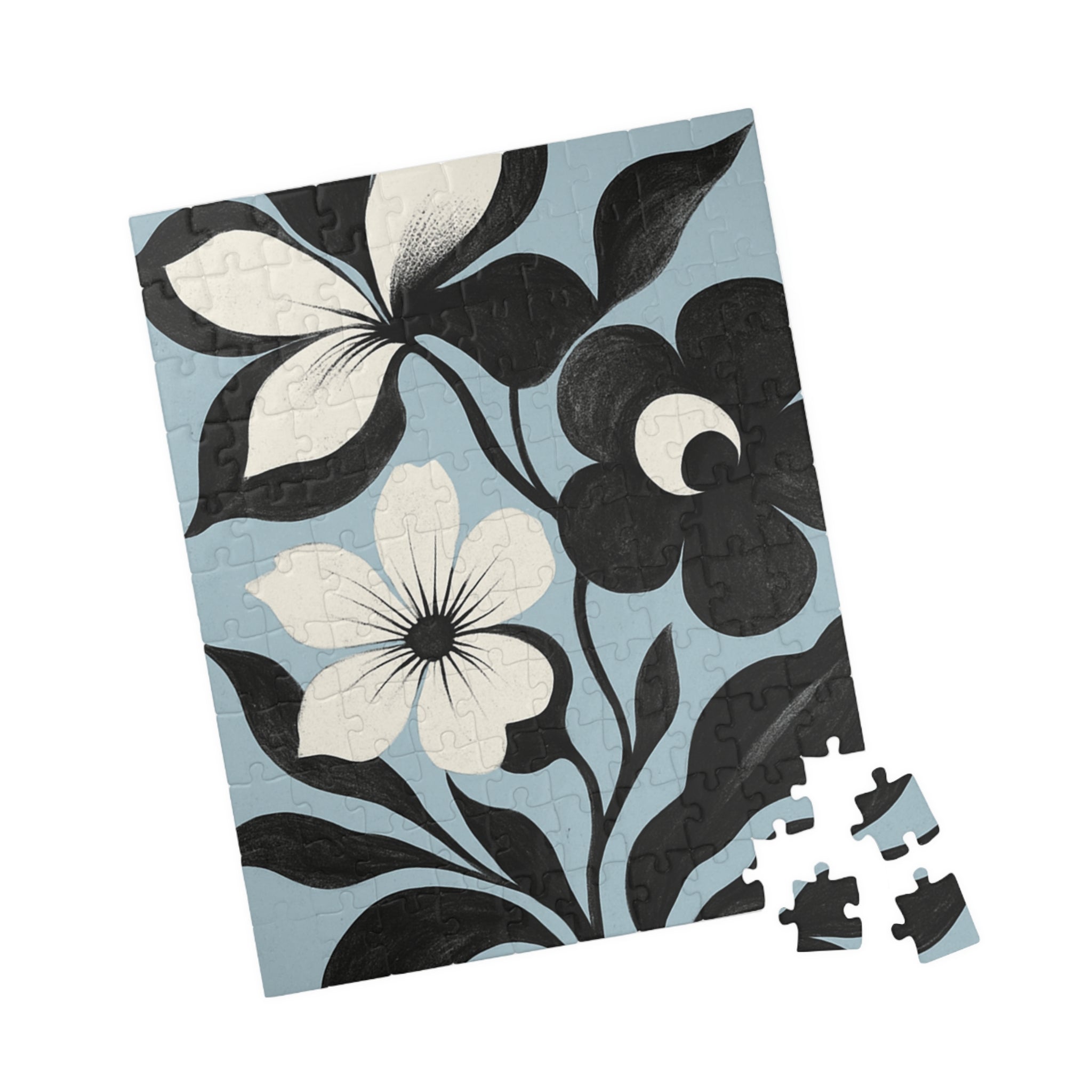 Floral Silhouette Jigsaw Puzzle —