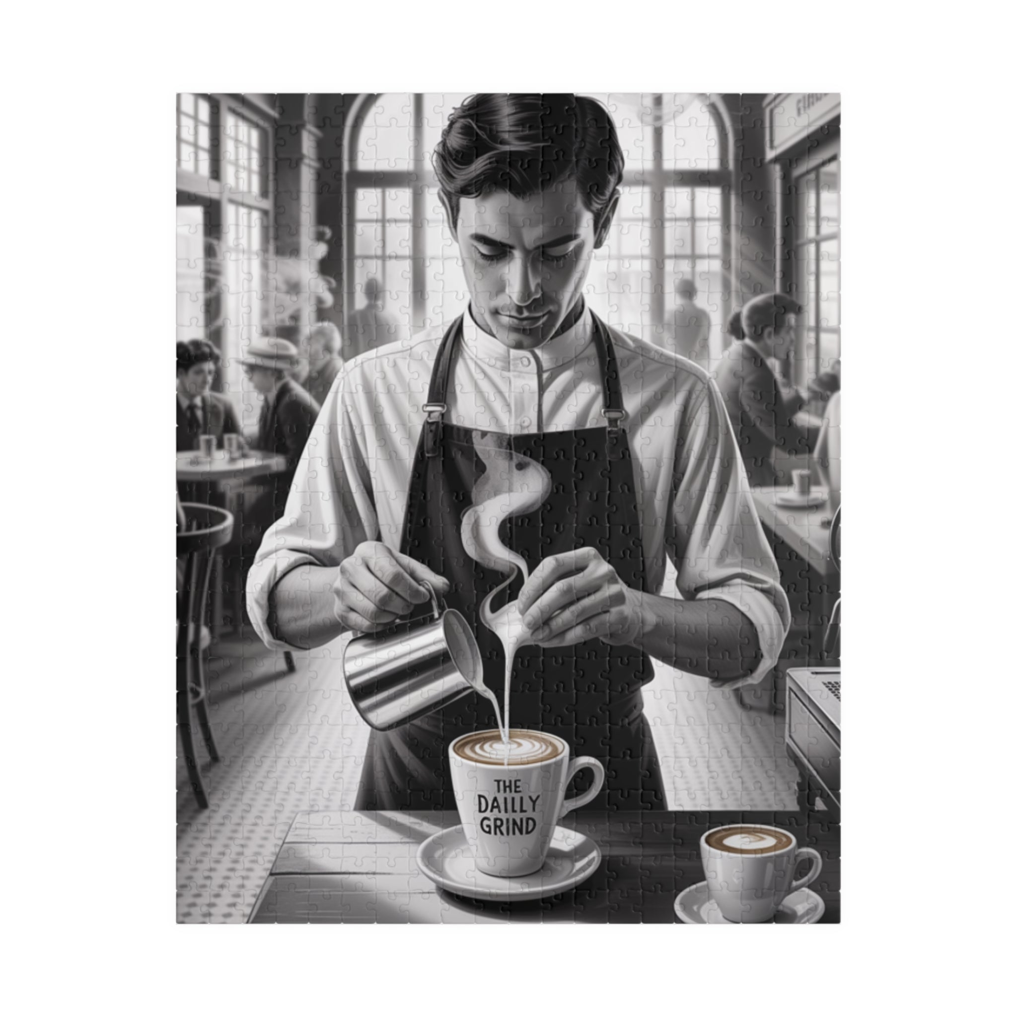 Coffee Shop Puzzle - Daily Grind Atmosphere, Perfect Gift for Coffee Lovers, Family Fun Activity, Home Decor, Cozy Vibes, Puzzle Enthusiasts