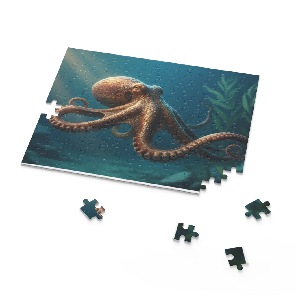 Octopus Underwater Puzzle — Ocean Sea Life Jigsaw (120/252/500 Piece)