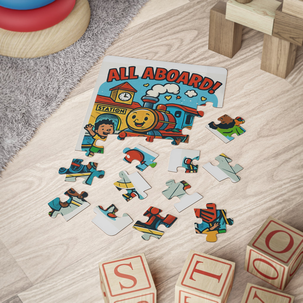 All Aboard! Kids Train Puzzle — 30-Piece Toddler Jigsaw