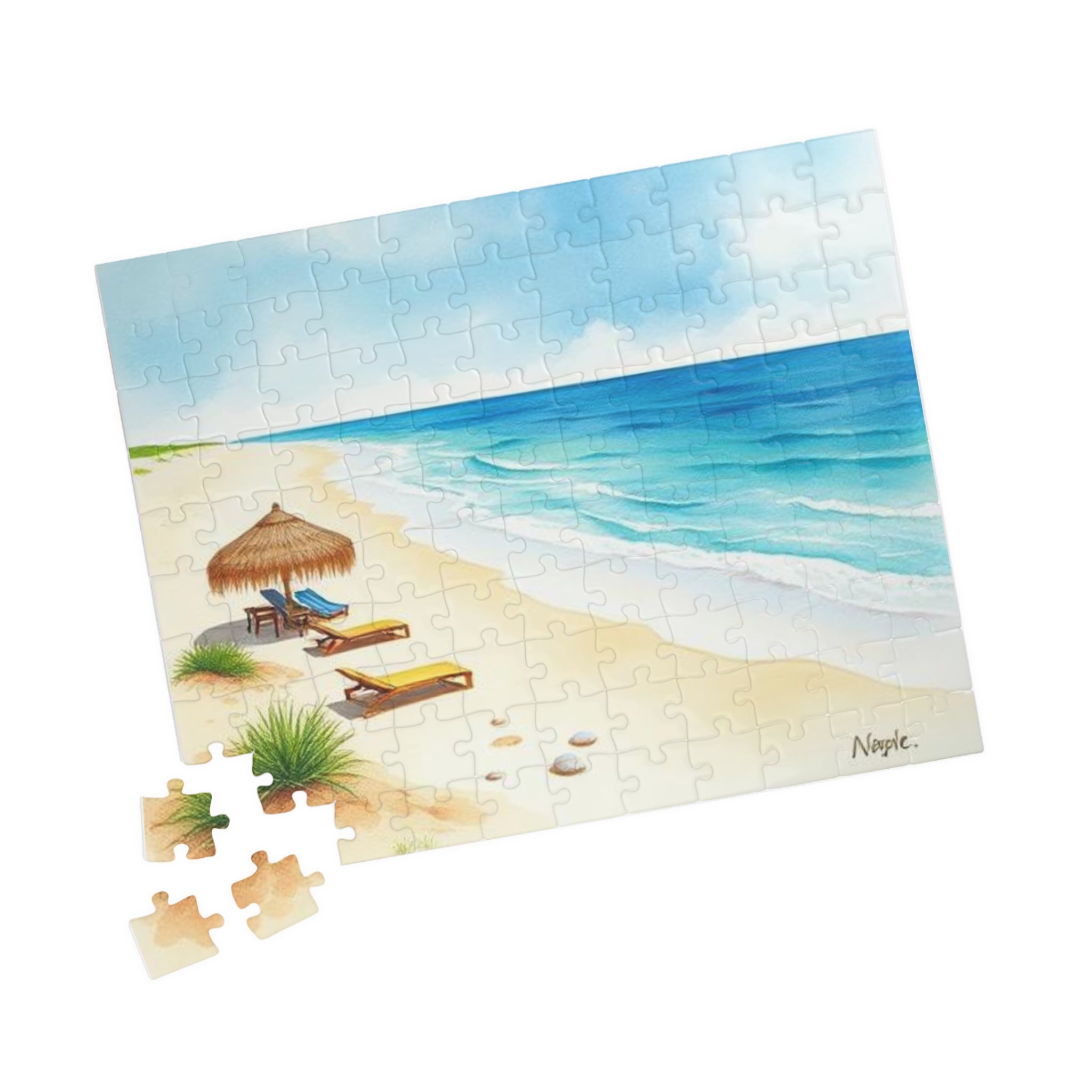 Serene Beach Scene Puzzle Series 3