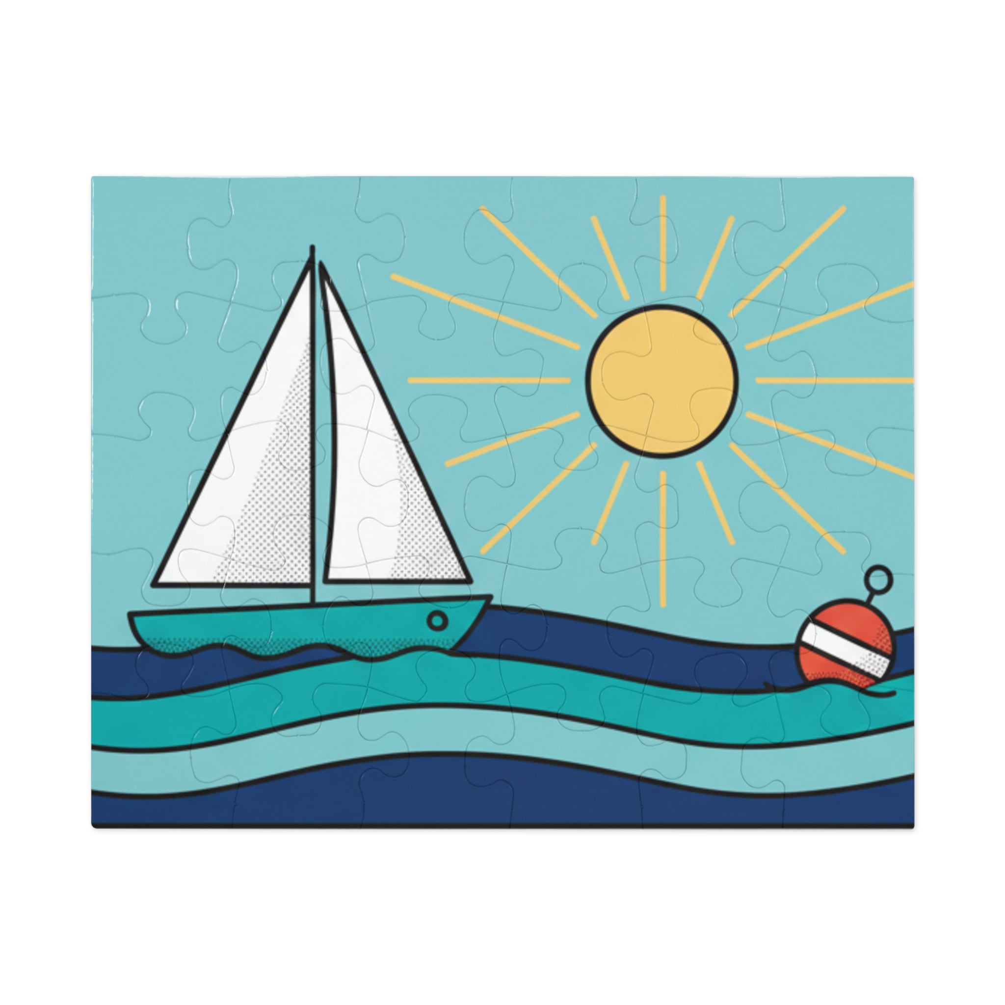 Sailboat Summer Jigsaw Puzzle (Tin Gift Box)