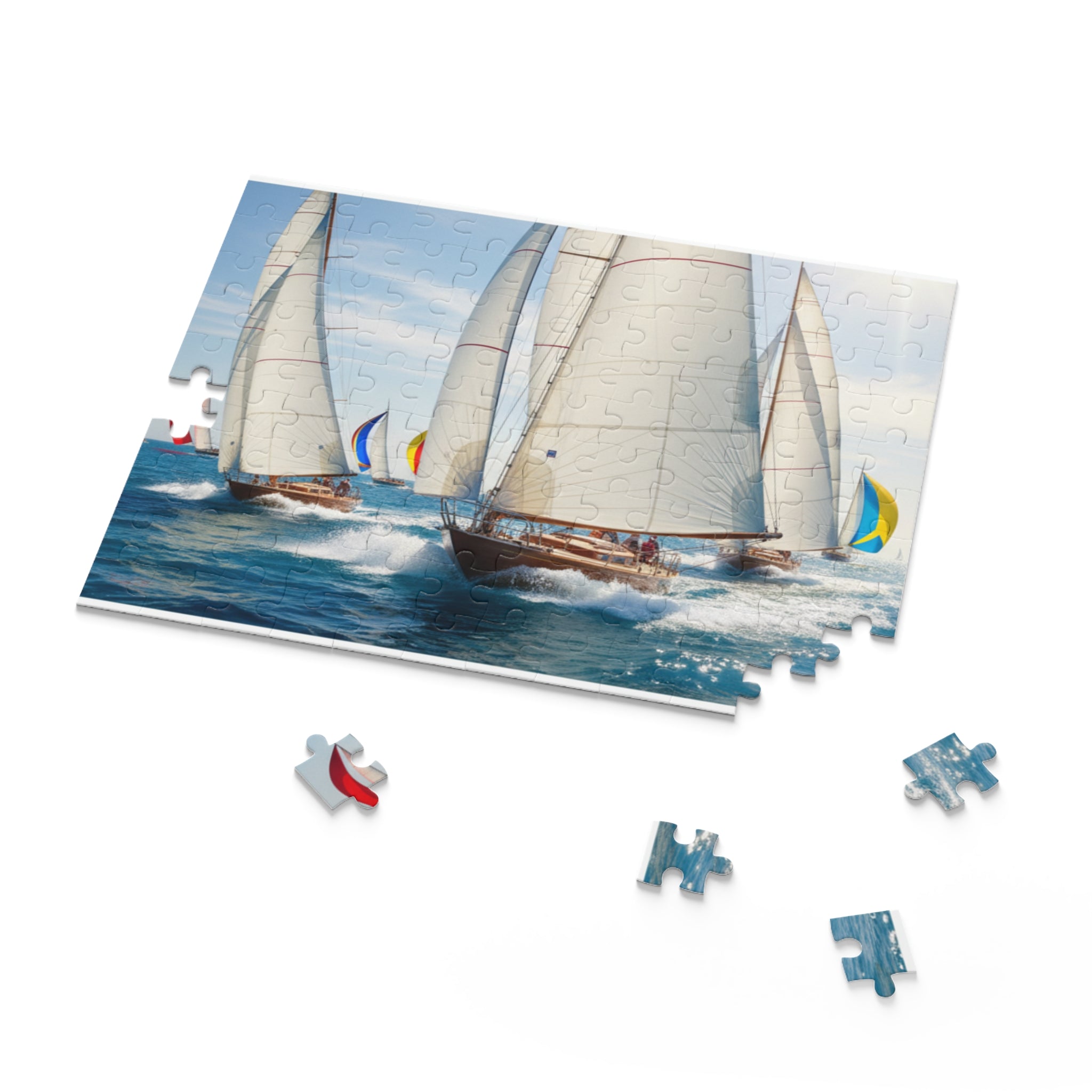 Sailing Regatta Jigsaw Puzzle — Ocean Sailboat Puzzle (120/252/500 Piece)