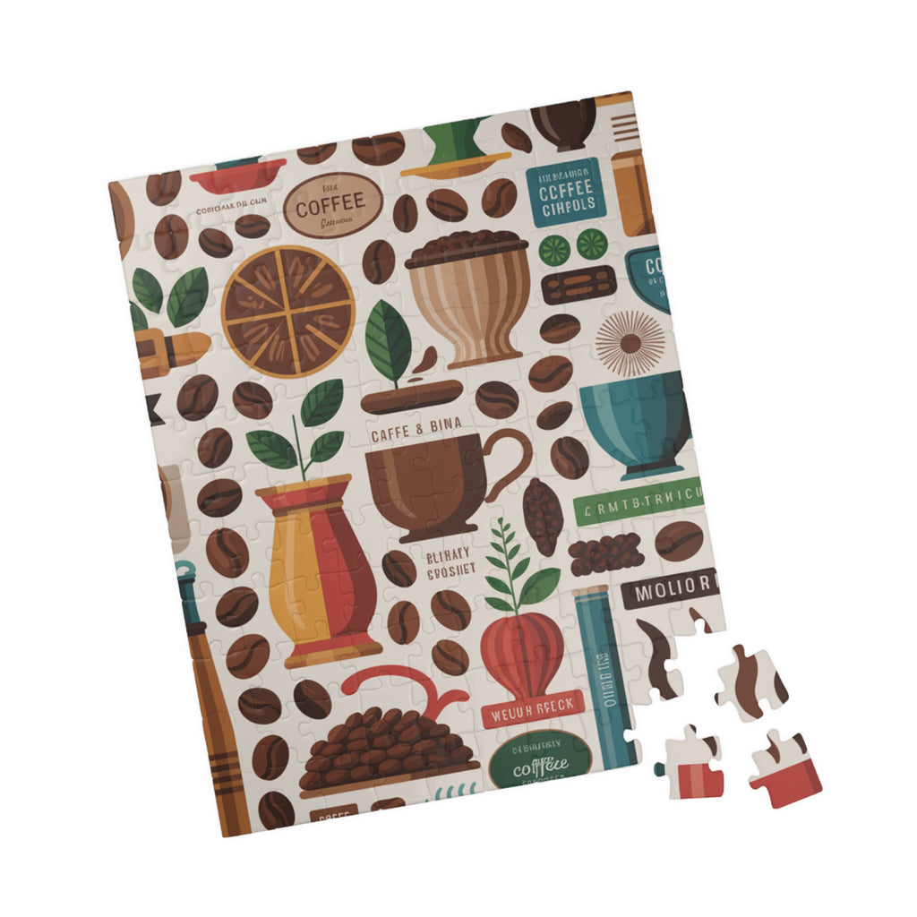 Coffee Lover's Puzzle: 110, 252, 520, 1014-Piece Jigsaw for Cozy Evenings, Gift for Friends, Family Game Night, Home Decor, Coffee Station