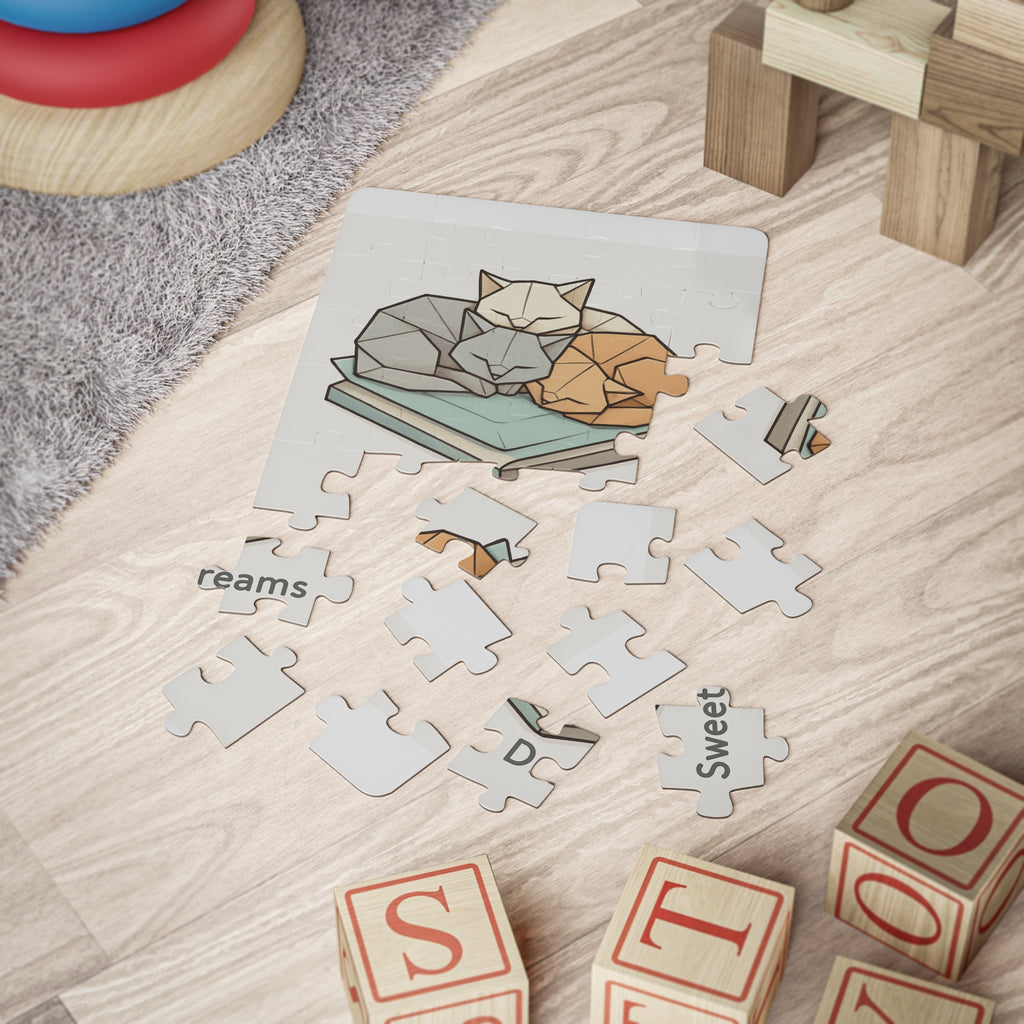 Sleepy Kitties Puzzle — Kids 30-Piece "Sweet Dreams" Sleeping Cats