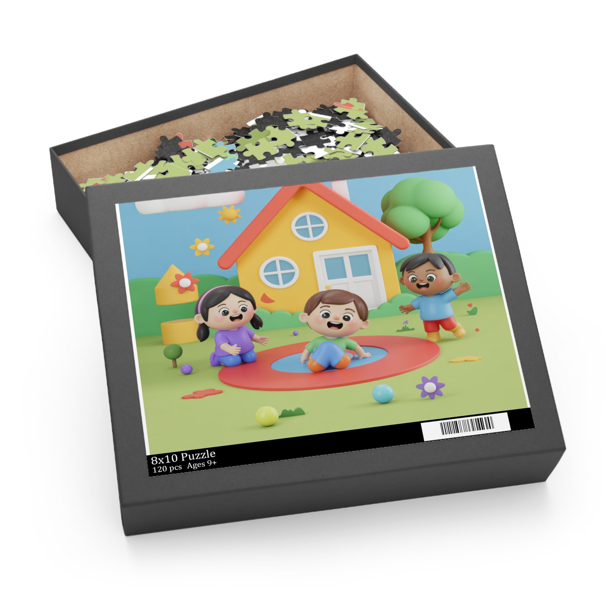 Kids' Fun Puzzle, Colorful Family Scene, Children’s Puzzle, Playtime Gift, Kids' Educational Toy