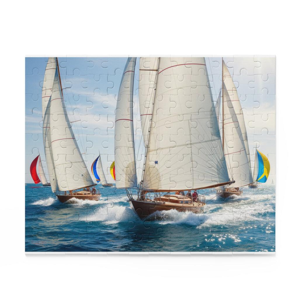 Sailing Regatta Jigsaw Puzzle — Ocean Sailboat Puzzle (120/252/500 Piece)