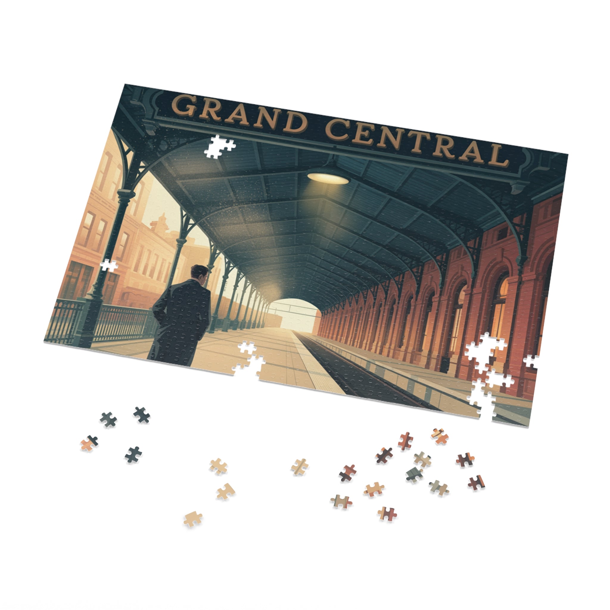 Grand Central Station Jigsaw Puzzle, Vintage Art Puzzle, Gift for Puzzle Lovers, Home Decor, Nostalgic Challenge