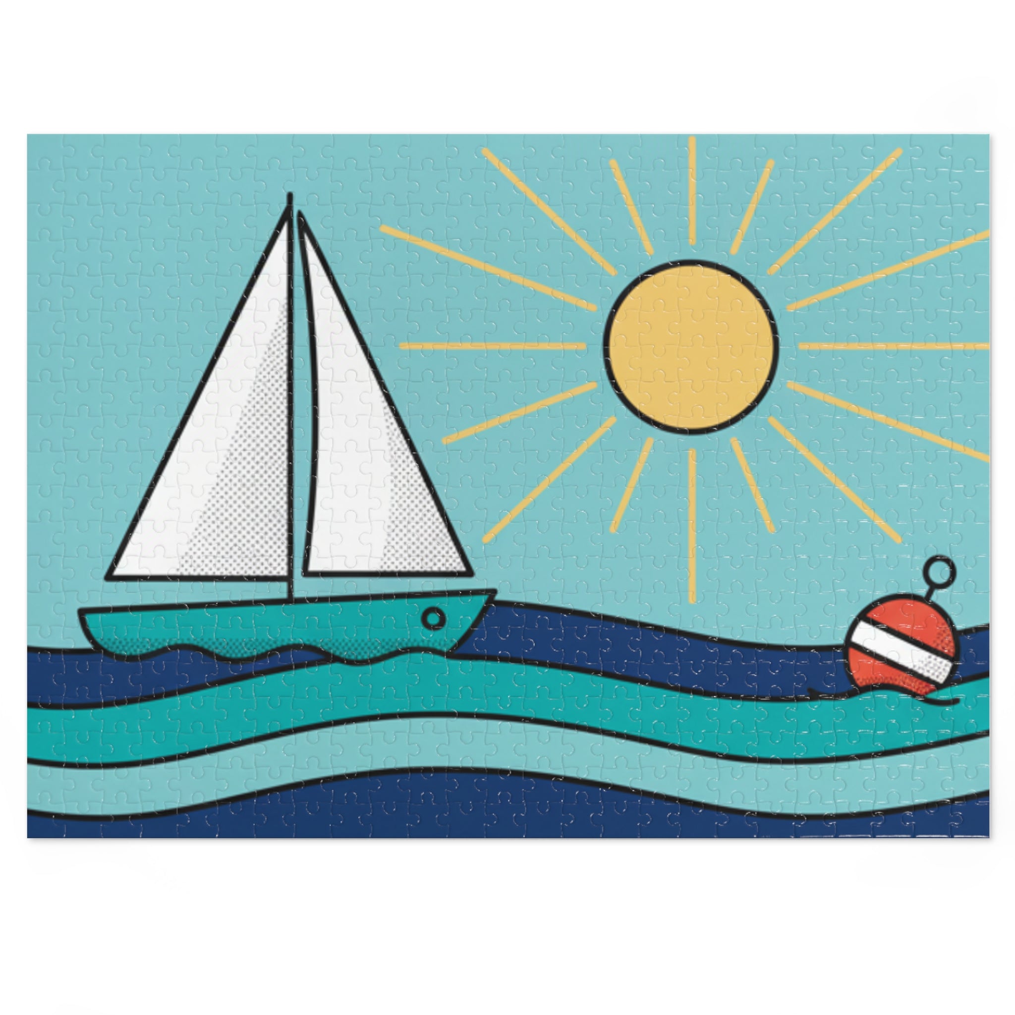 Sailboat Summer Jigsaw Puzzle (Tin Gift Box)