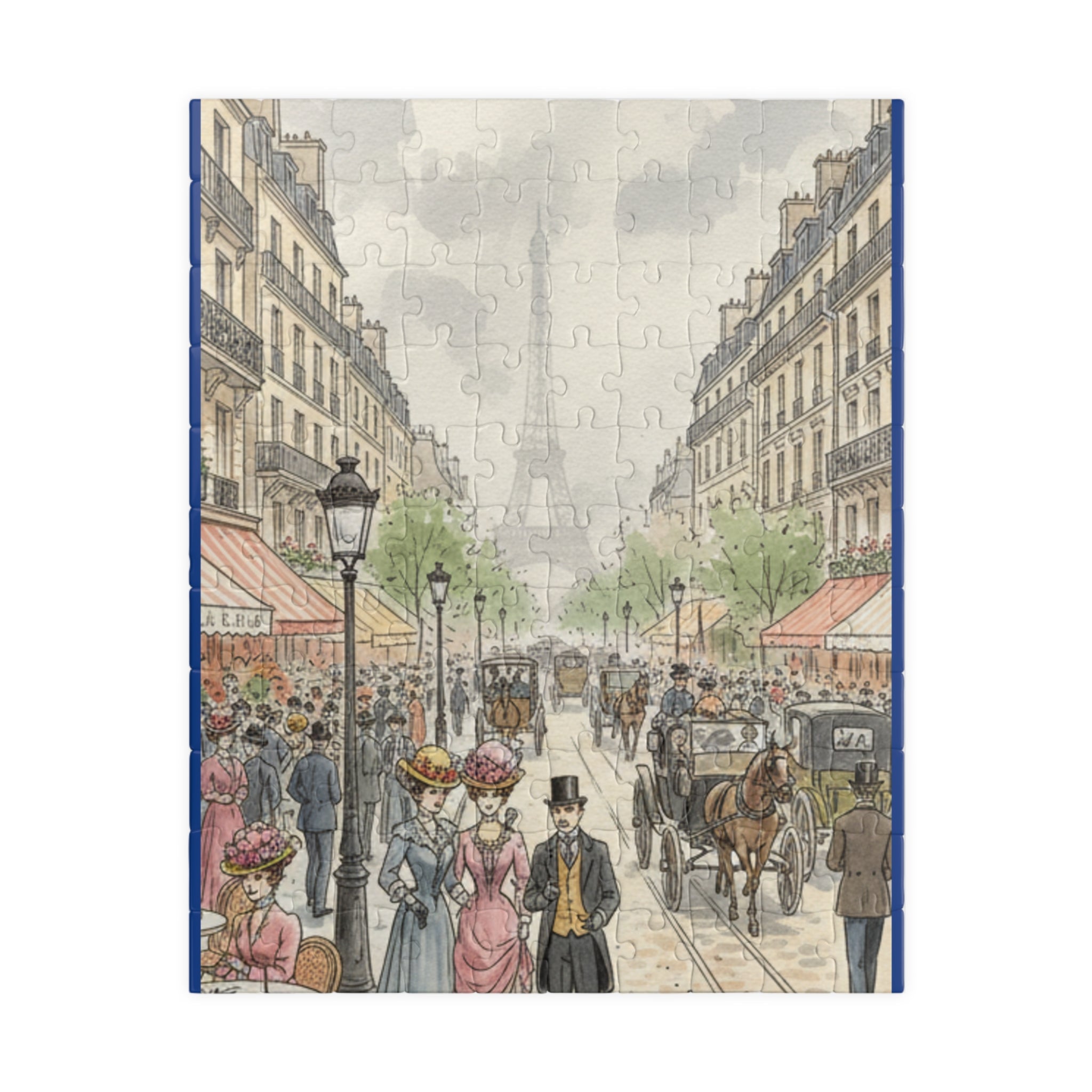 Parisian Street Scene Jigsaw Puzzle — Vintage Cityscape Puzzle (110–1014 pcs)