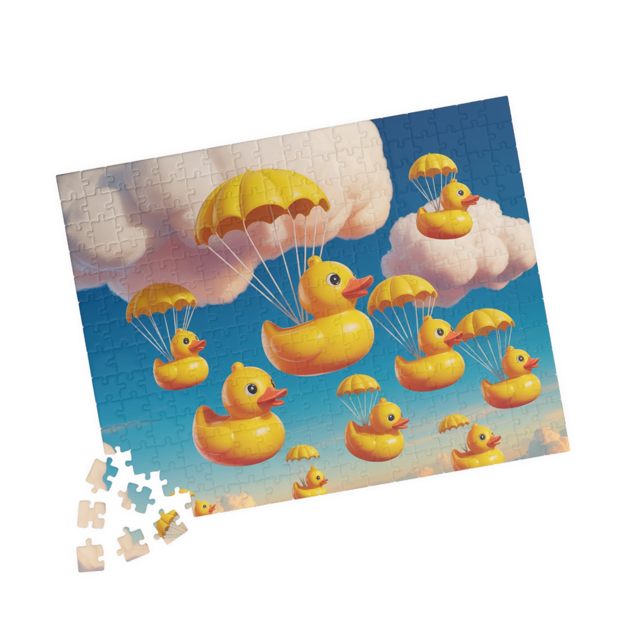 Whimsical Duck Parade Puzzle - Fun Family Activity, Relaxation Gift, Unique Home Decor, Children's Party Favor, Engaging Brain Teaser