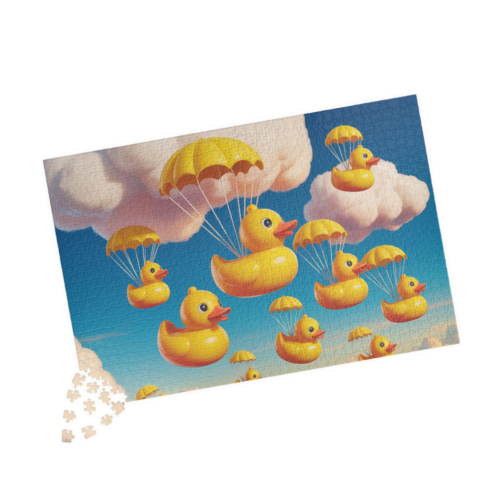 Whimsical Duck Parade Puzzle - Fun Family Activity, Relaxation Gift, Unique Home Decor, Children's Party Favor, Engaging Brain Teaser
