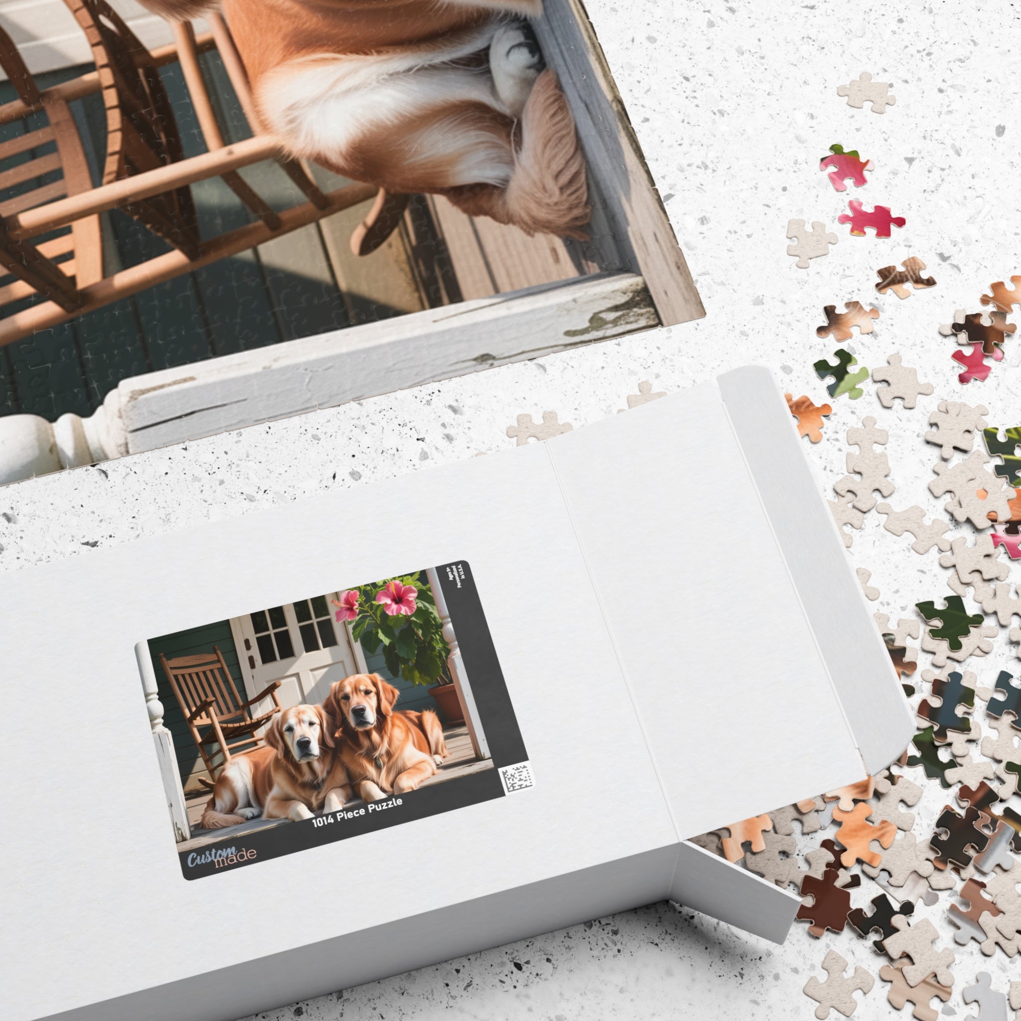 Porch Dogs Puzzle, Family Game Night Activity, Pet Lover Gift, Home Decor, Relaxing Hobby, 110-1014 Piece Options