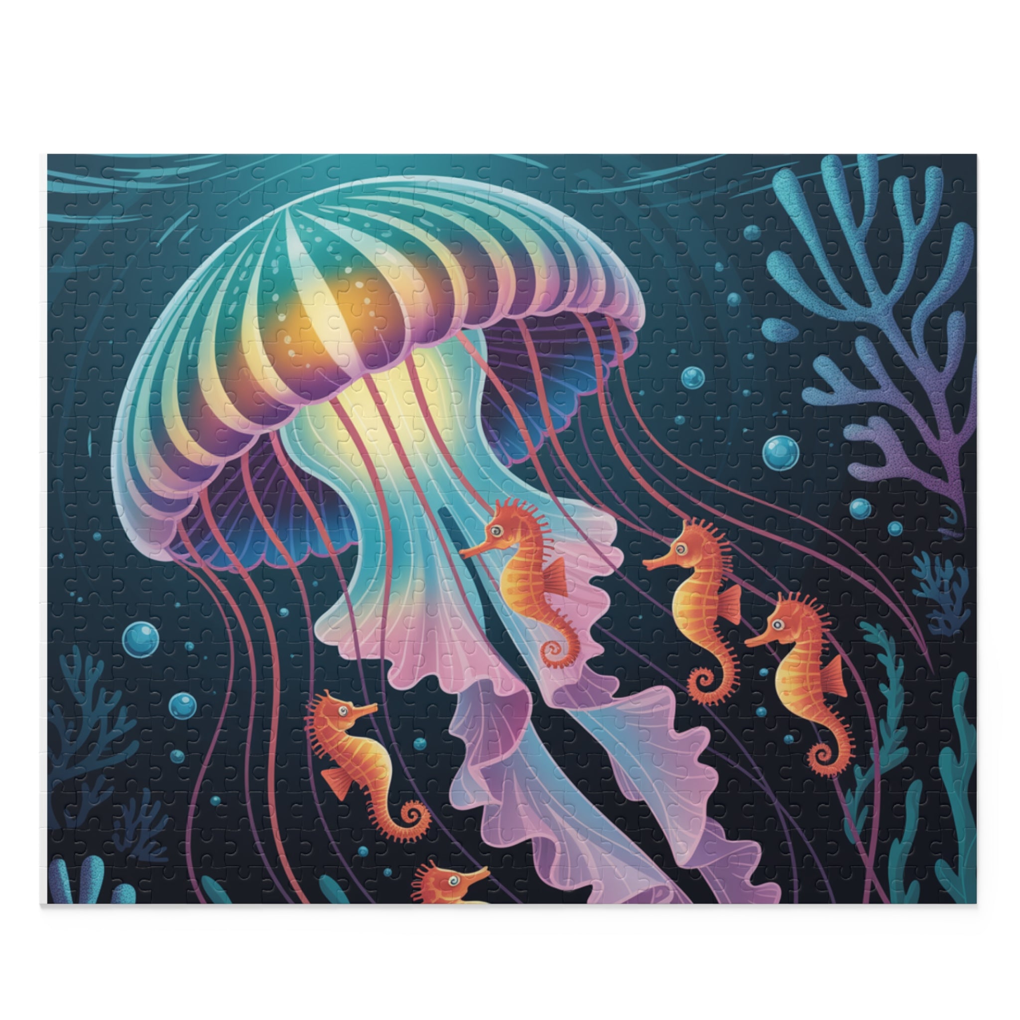 Underwater Adventure Puzzle - 120/252/500-Piece, Sea Life Decor, Family Fun Entertainment, Ocean-Themed Activity