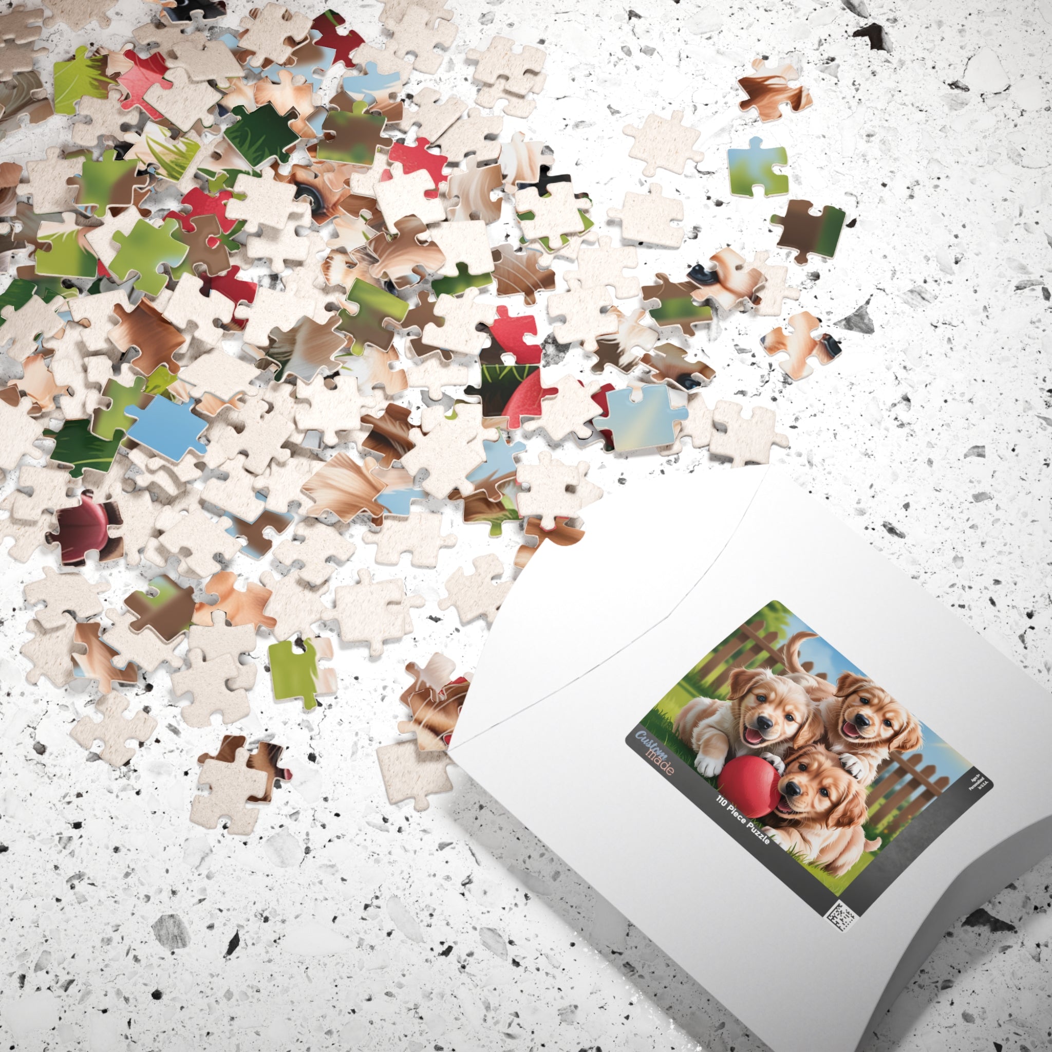 Adorable Puppy Puzzle for Dog Lovers, Family Fun Activity, Custom Pet Gift, Kids Educational Toy, Unique Home Decor