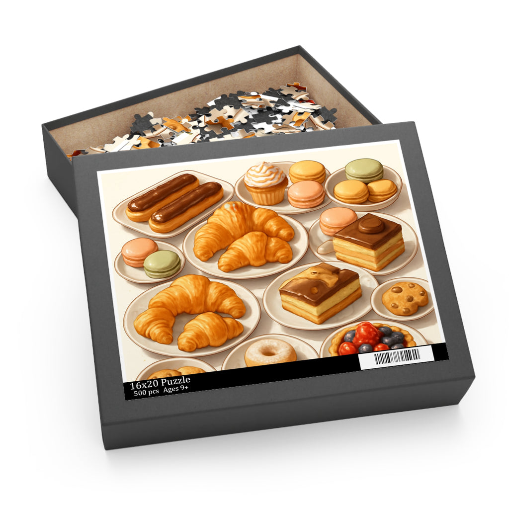 Bakery Pastries Puzzle — Croissants, Macarons & Desserts Jigsaw