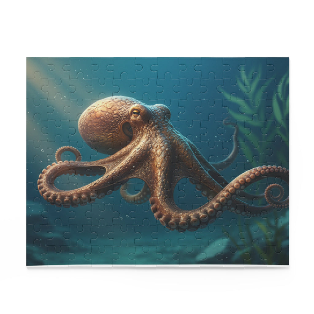 Octopus Underwater Puzzle — Ocean Sea Life Jigsaw (120/252/500 Piece)