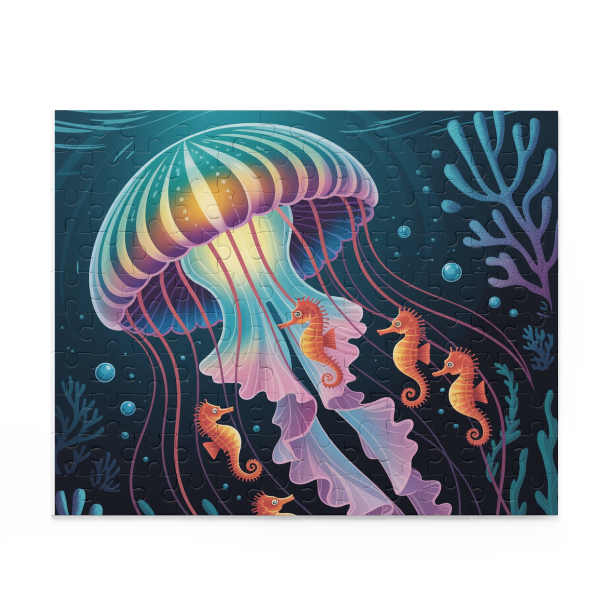 Underwater Adventure Puzzle - 120/252/500-Piece, Sea Life Decor, Family Fun Entertainment, Ocean-Themed Activity