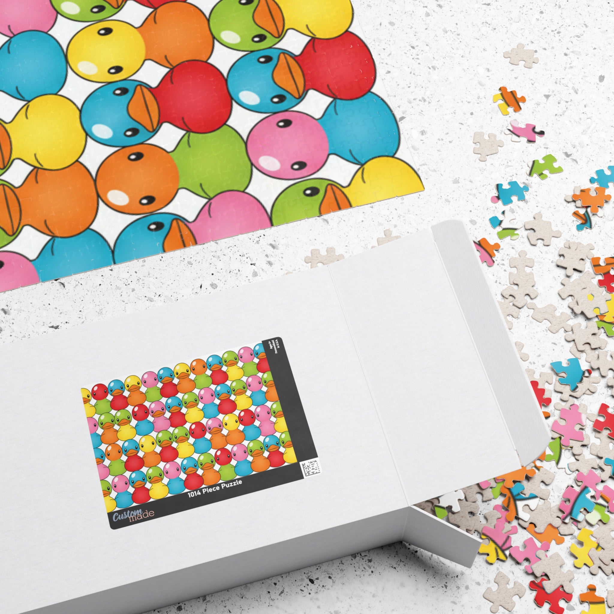 Colorful Cute Rubber Duck Pattern Jigsaw Puzzle —