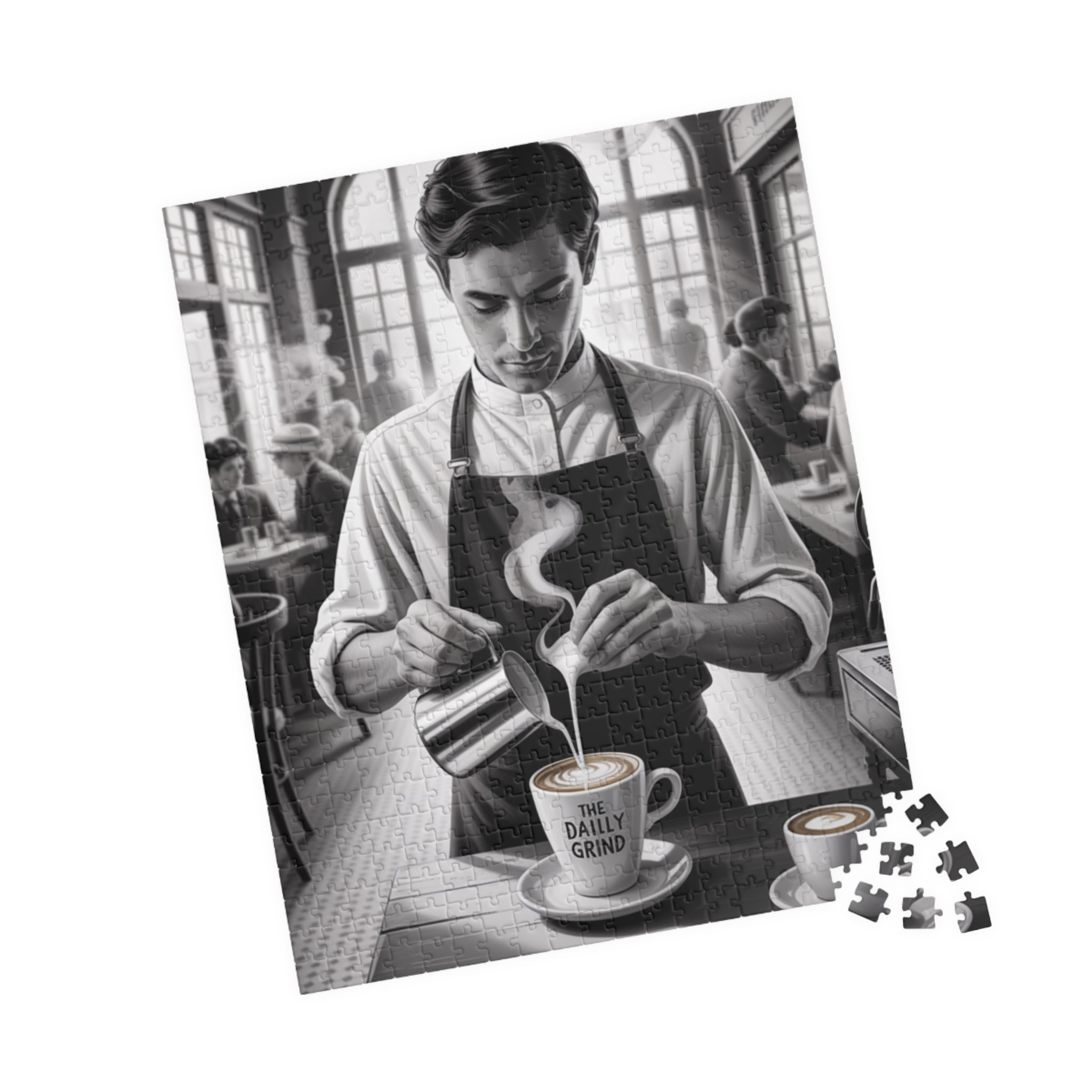 Coffee Shop Puzzle - Daily Grind Atmosphere, Perfect Gift for Coffee Lovers, Family Fun Activity, Home Decor, Cozy Vibes, Puzzle Enthusiasts