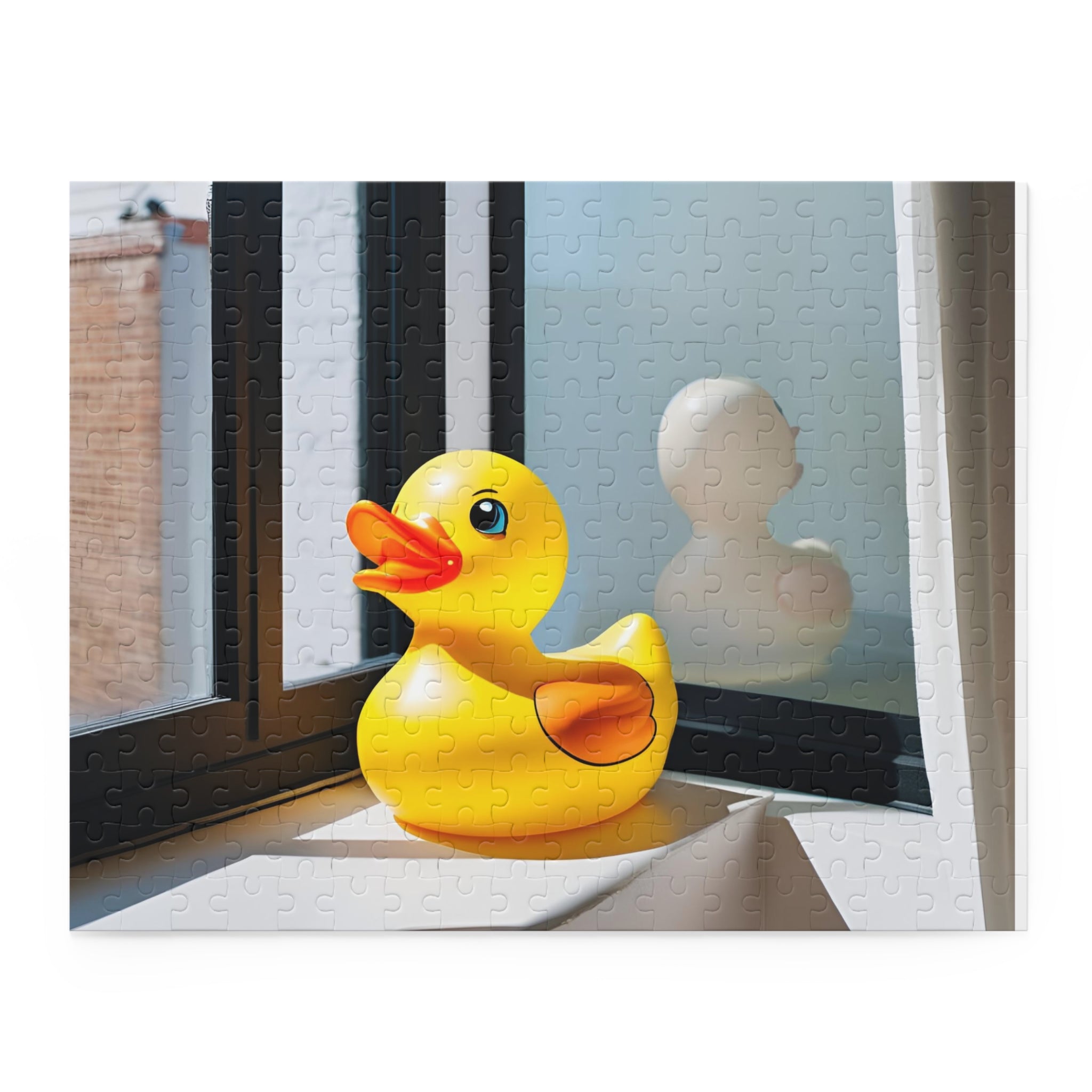 Rubber Duck Window Scene Jigsaw Puzzle — 120/252/500-Piece Fun Gift