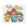 Farm Friends 200-Piece Kids Jigsaw Puzzle with Tin — Cute Barn, Chick, Pig & Lamb