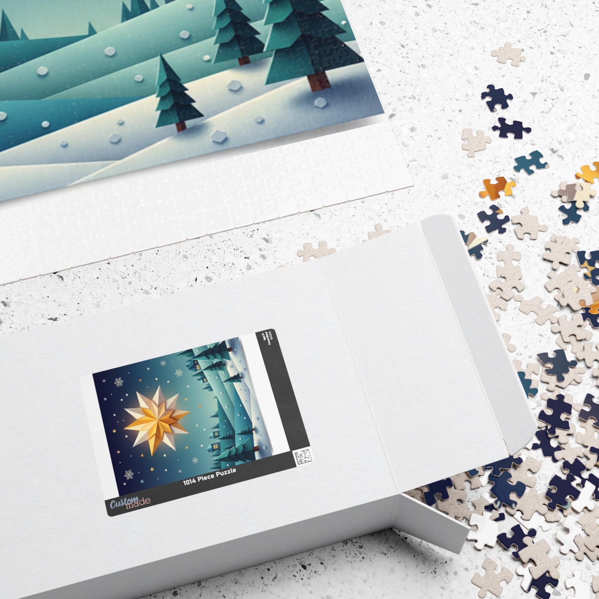 Starry Winter Night Puzzle — Scenic Christmas Jigsaw (110–1014 pcs)