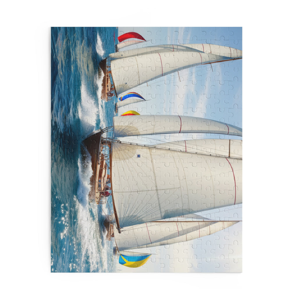 Sailing Regatta Jigsaw Puzzle — Ocean Sailboat Puzzle (120/252/500 Piece)